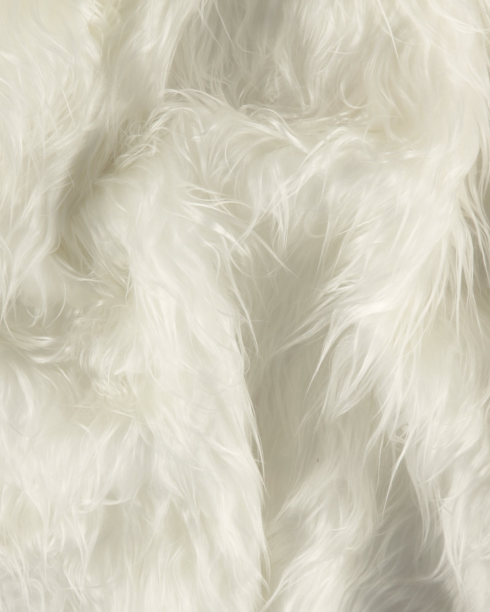 Fake long haired fur white 50mm 910071_pack