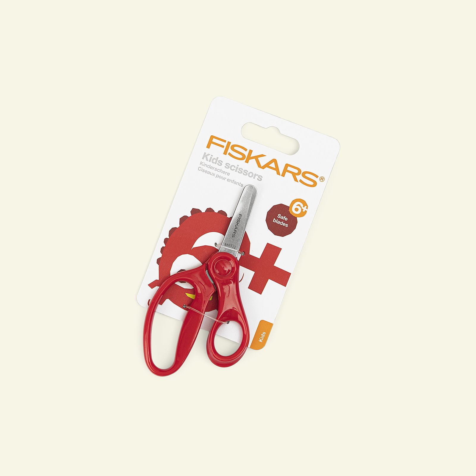 Fiskars Kids Scissors 13cm Red 6+ 42035_pack_b