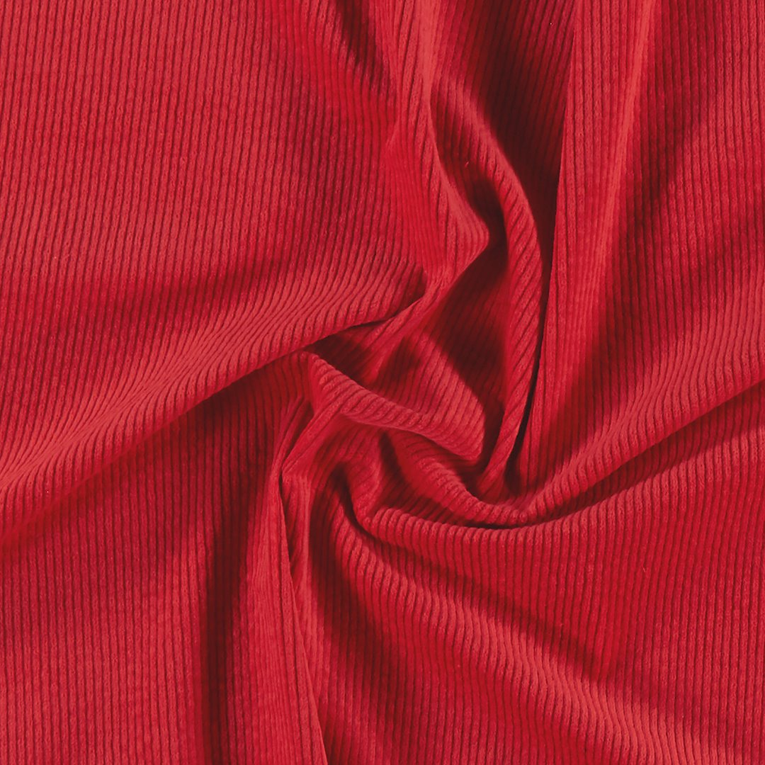 Billede af Fløjl 6 wales m stretch rød