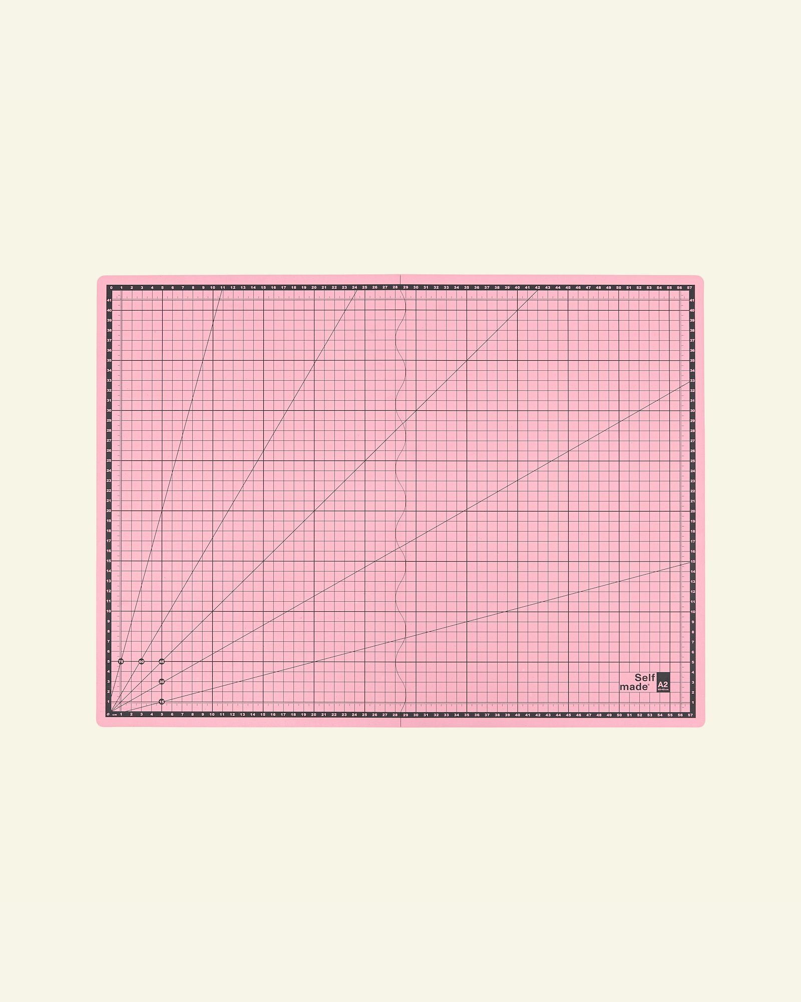 Foldbar skæreplade A2 60x45cm pink 1stk 40922_pack