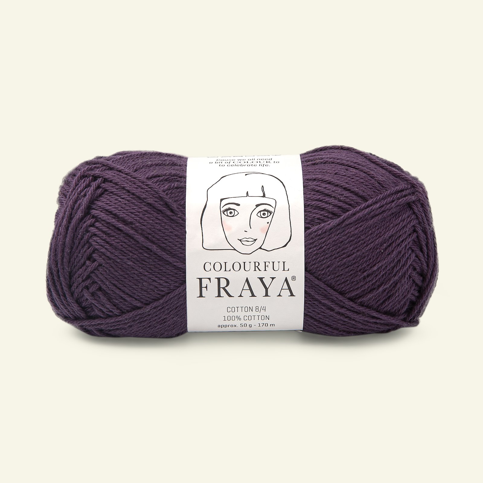 FRAYA, 100% Baumwolle, Cotton 8/4, "Colourful", Aubergine 90060007_pack