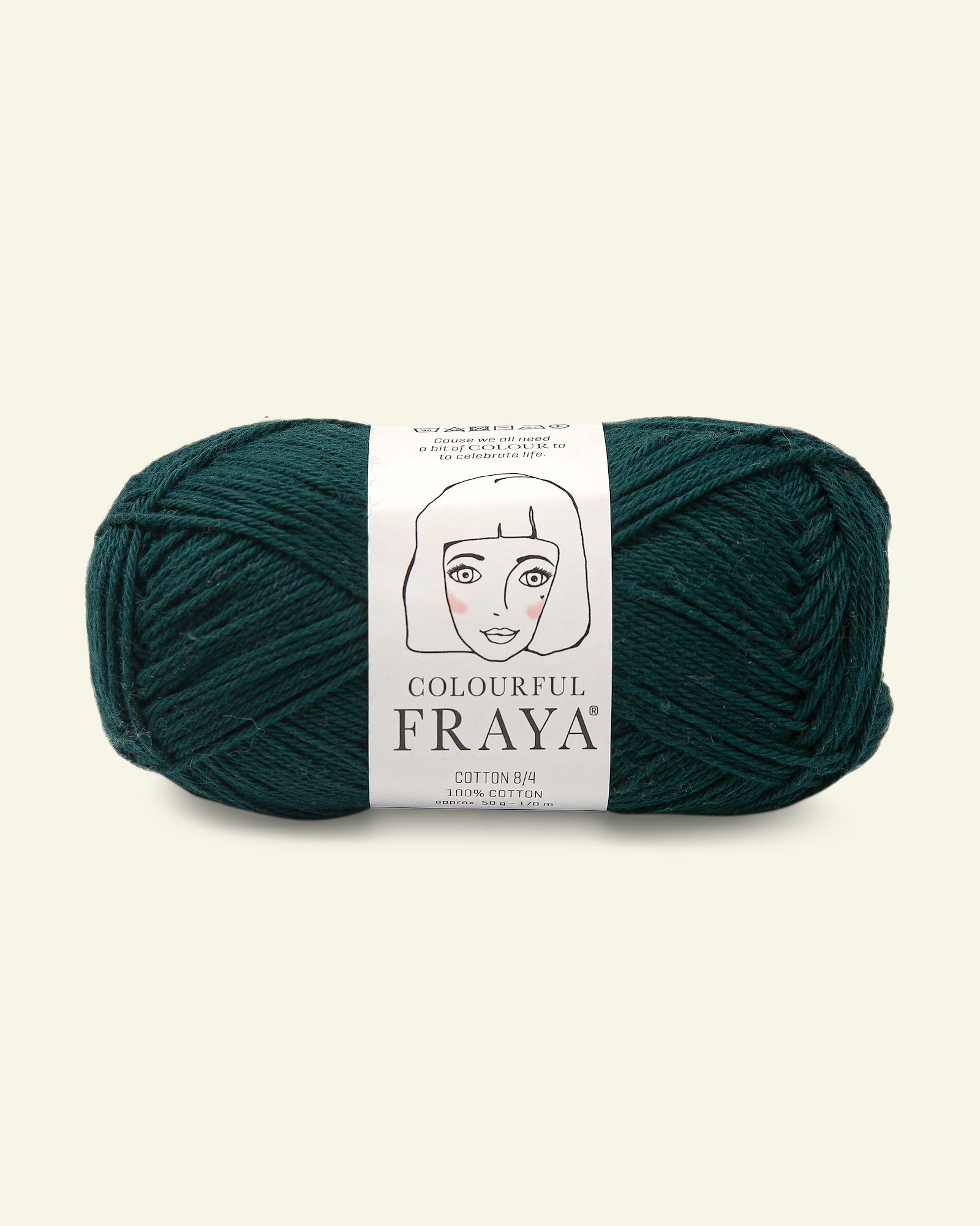 FRAYA, 100% Baumwolle, Cotton 8/4, "Colourful", Flaschengrün 90060003_pack