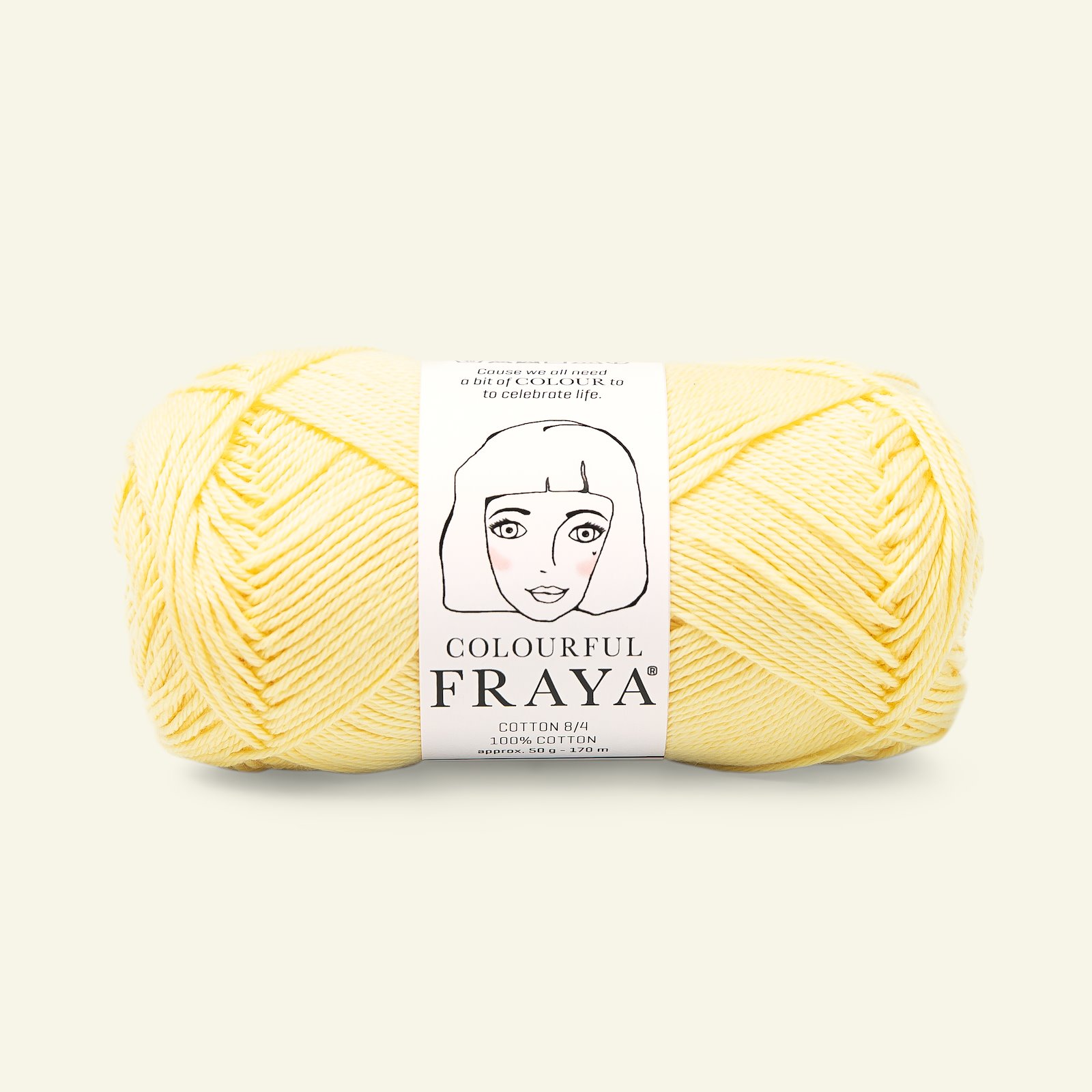 FRAYA, 100% Baumwolle, Cotton 8/4, "Colourful", Hellgelb 90060004_pack