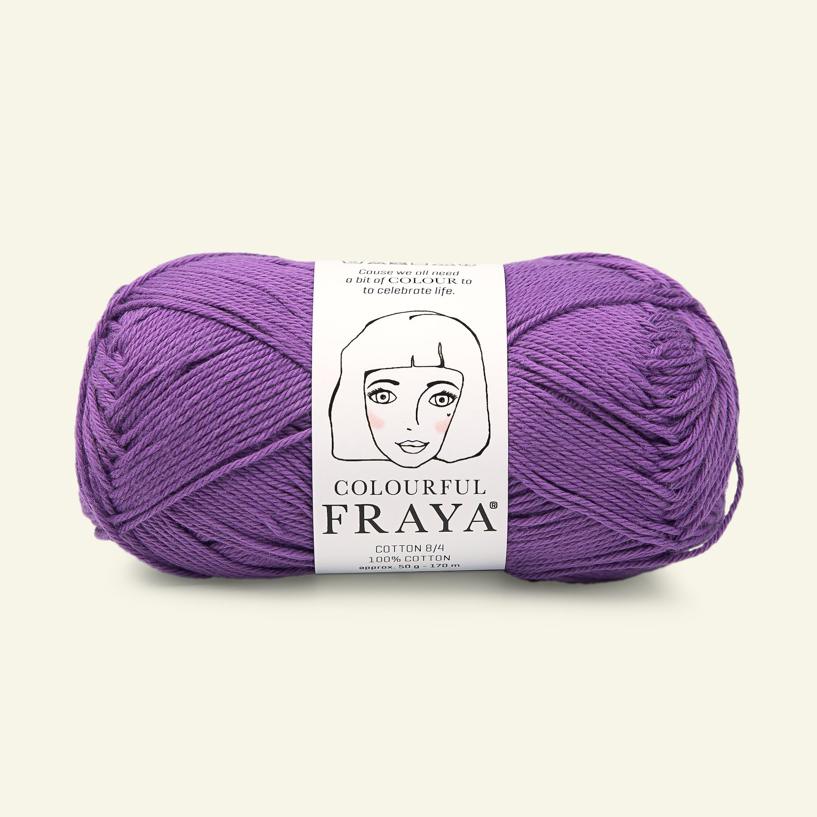 FRAYA, 100% Baumwolle, Cotton 8/4, "Colourful",  Klar Lila 90060077_pack