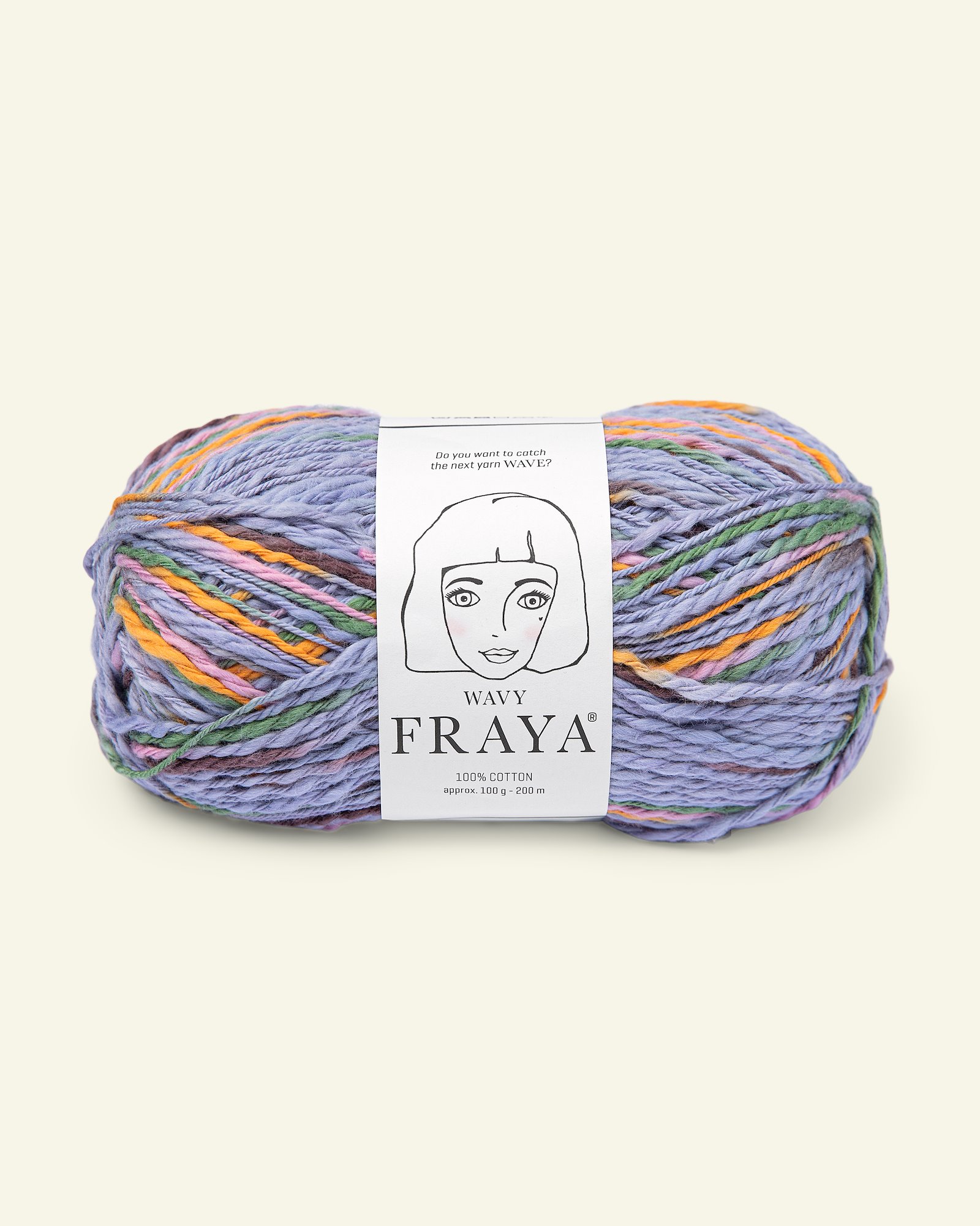 FRAYA, 100% Baumwolle "Wavy", Lila-Orange Mix 90000201_pack