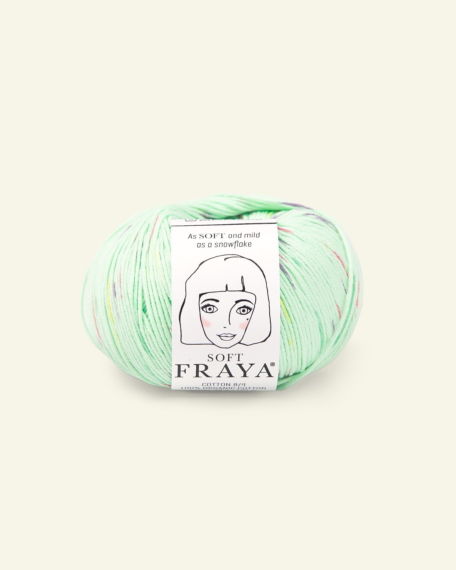 FRAYA, 100% Biowolle "Soft", Grün gesprenkelt 90063597_pack