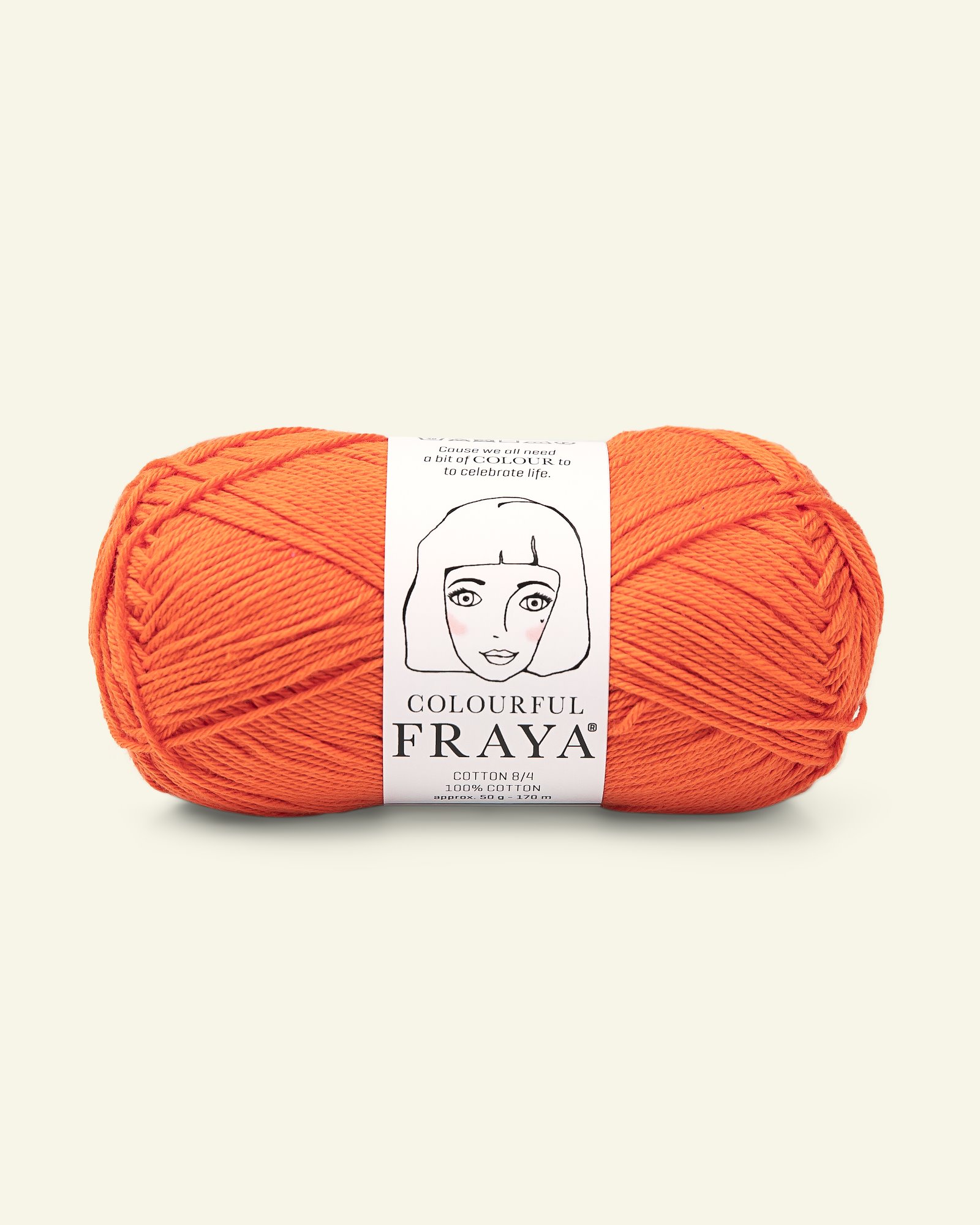 FRAYA, 100% bomuldsgarn, Cotton 8/4, "Colourful", brændt orange 90060094_pack