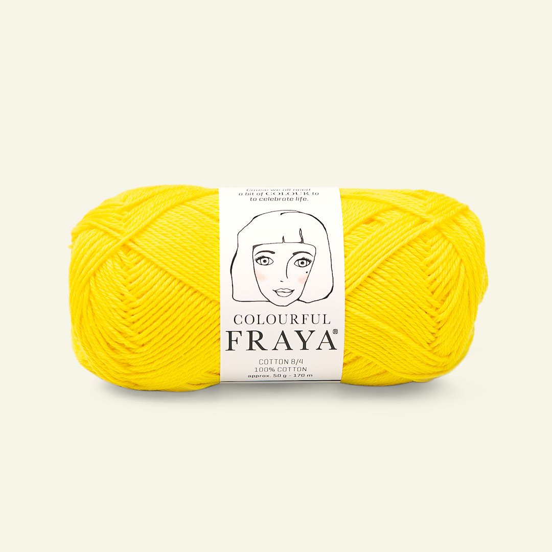 Billede af FRAYA, 100% bomuldsgarn, Cotton 8/4, "Colourful", gul