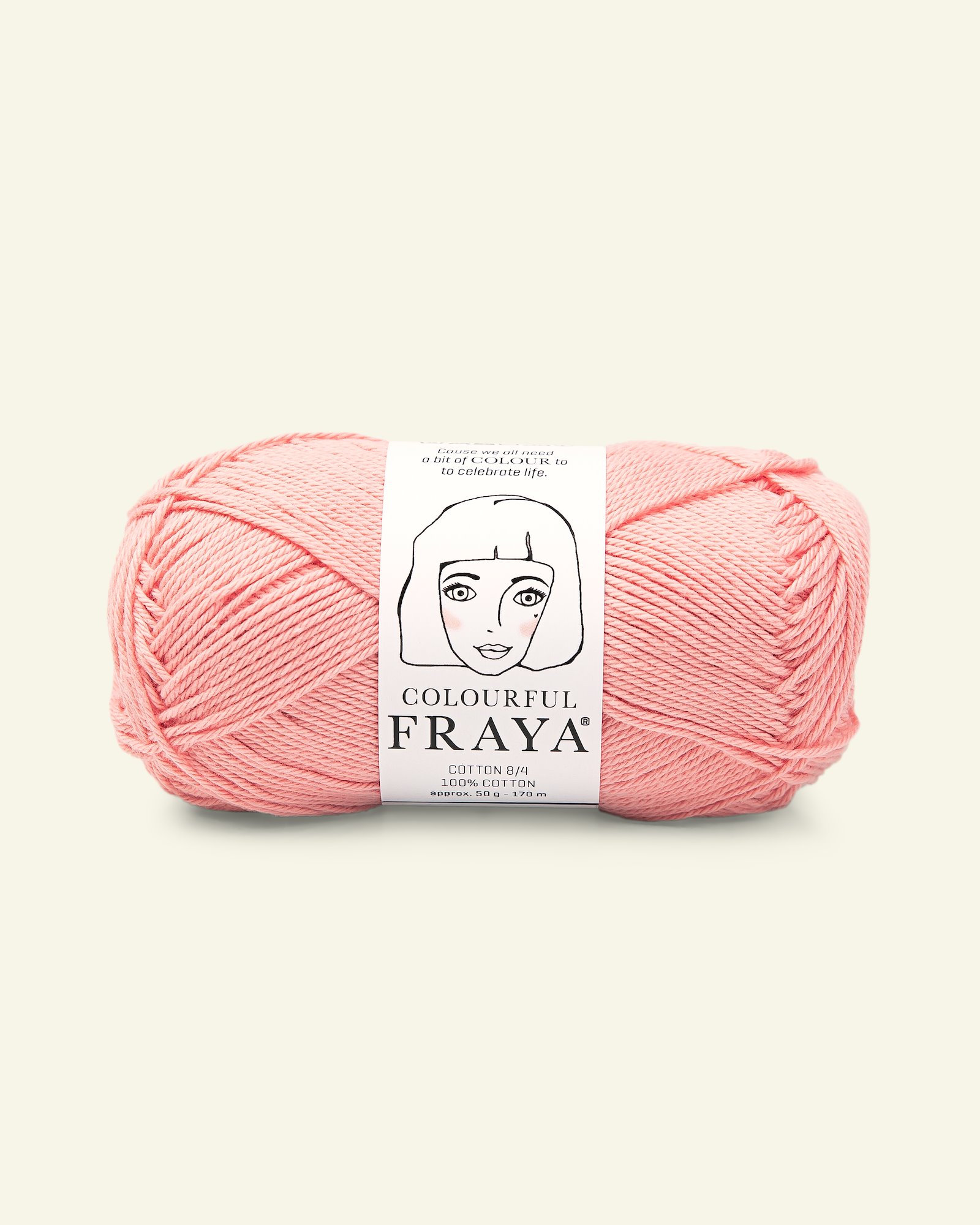 FRAYA, 100% bomuldsgarn, Cotton 8/4, "Colourful", peach 90060059_pack