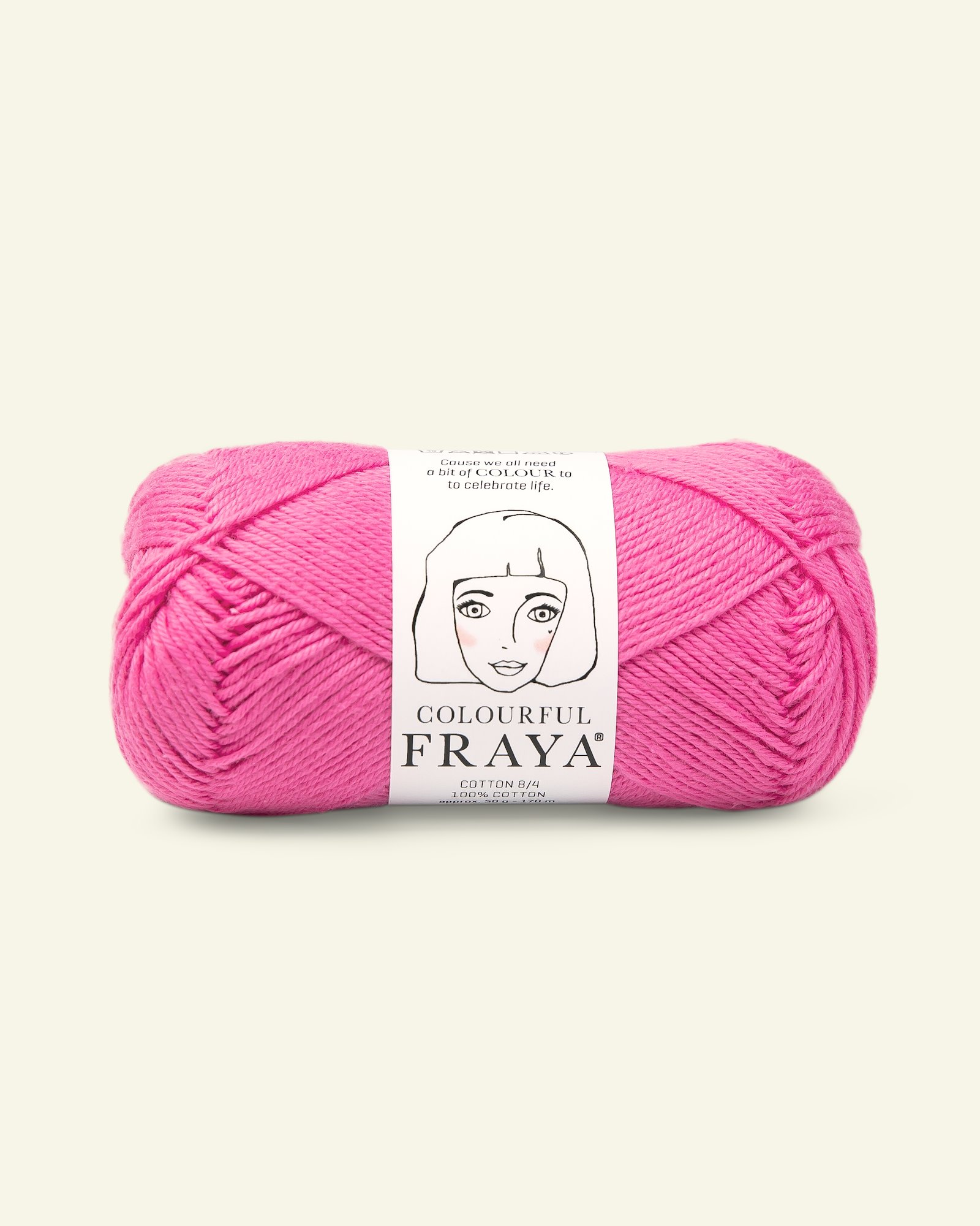 FRAYA, 100% bomullsgarn "Colourful", sterk rosa 90060010_pack