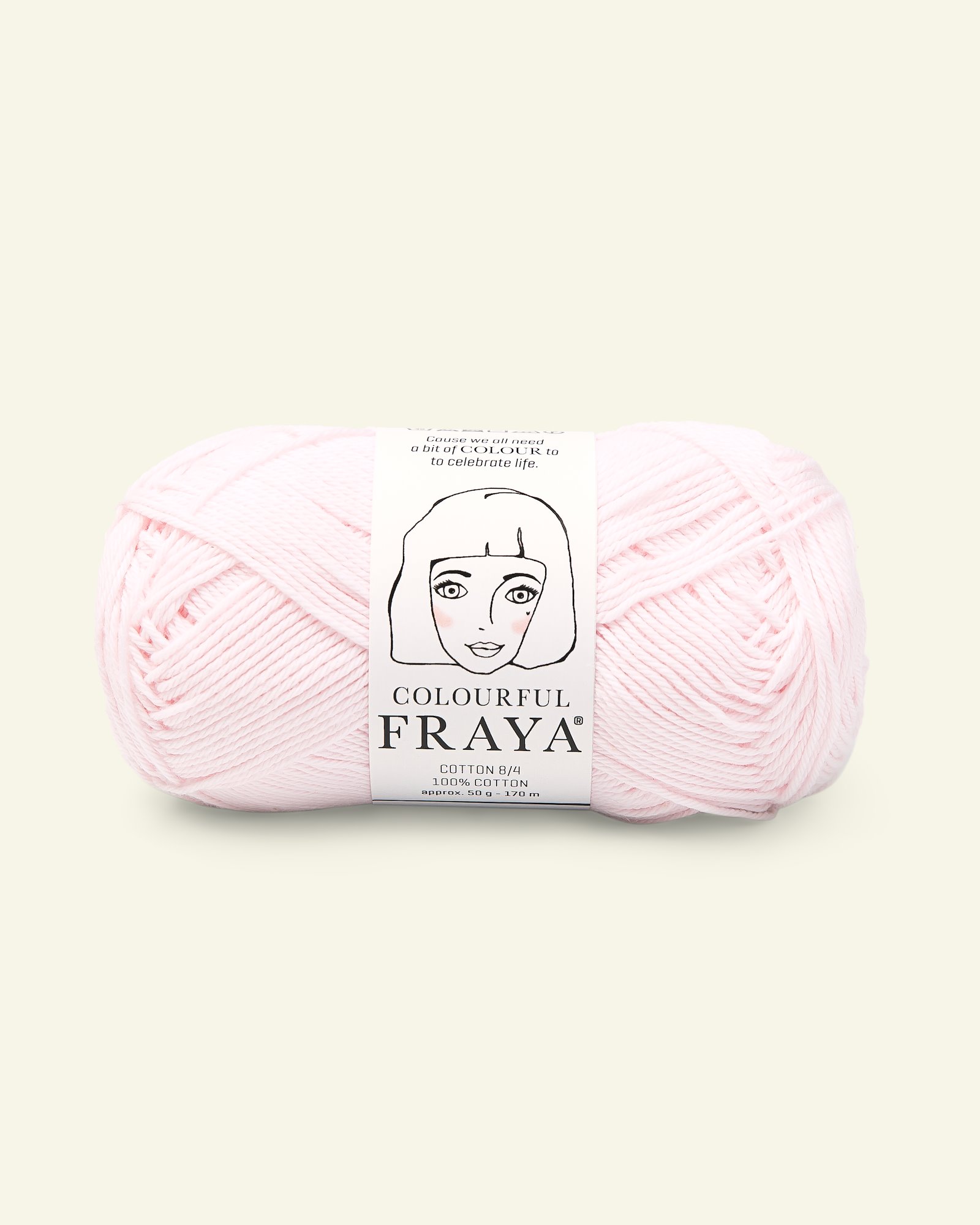 FRAYA, 100% bomullsgarn, cotton 8/4, "Colourful", sart rosa 90060088_pack