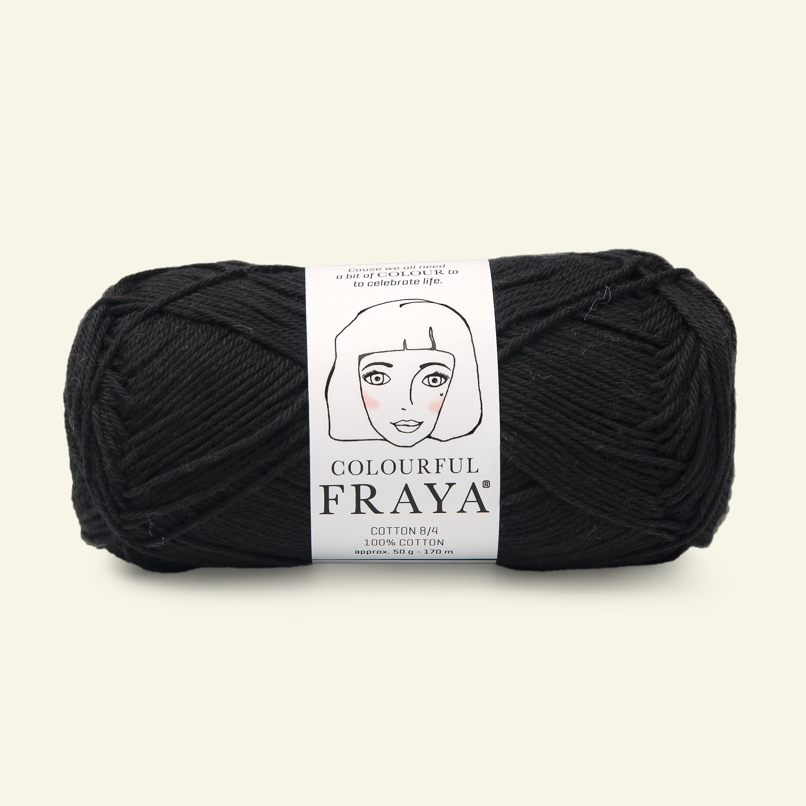 FRAYA, 100% bomullsgarn, cotton 8/4, "Colourful", svart 90060043_pack