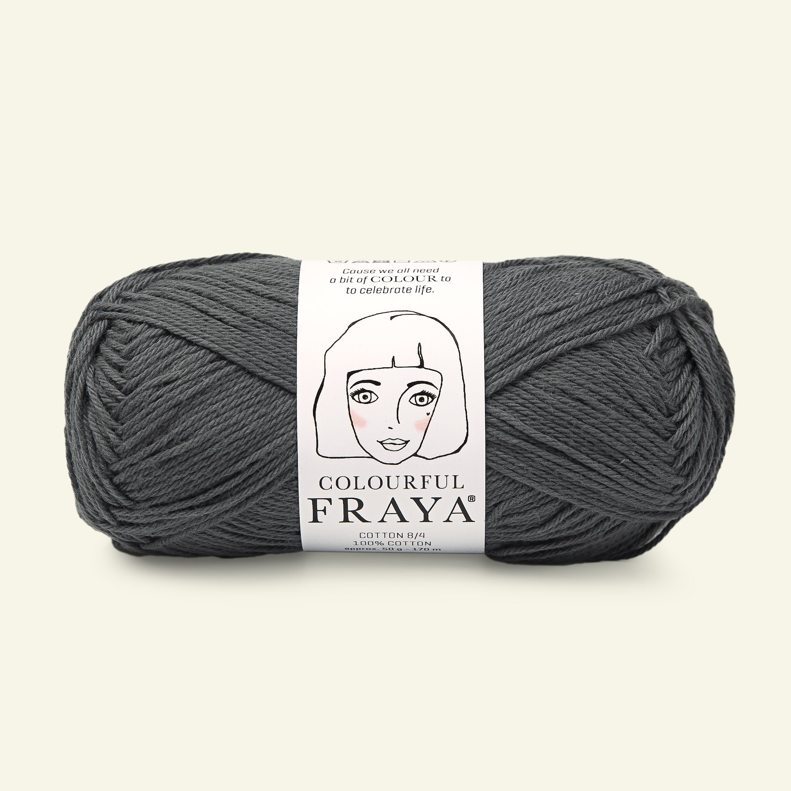 FRAYA, 100% cotton 8/4  yarn  "Colourful", anthracite 90060042_pack