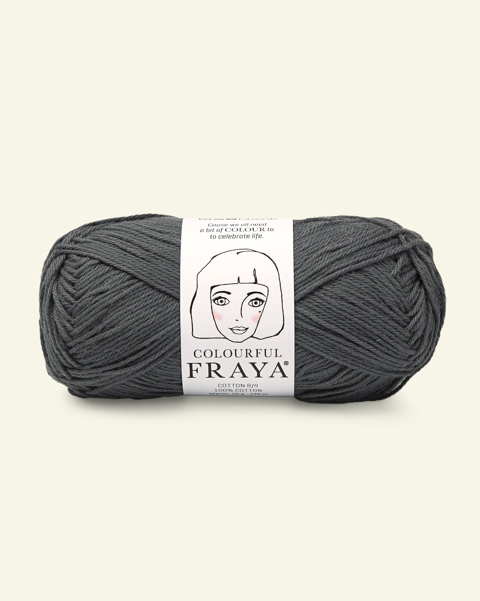 FRAYA, 100% cotton 8/4  yarn  "Colourful", anthracite 90060042_pack