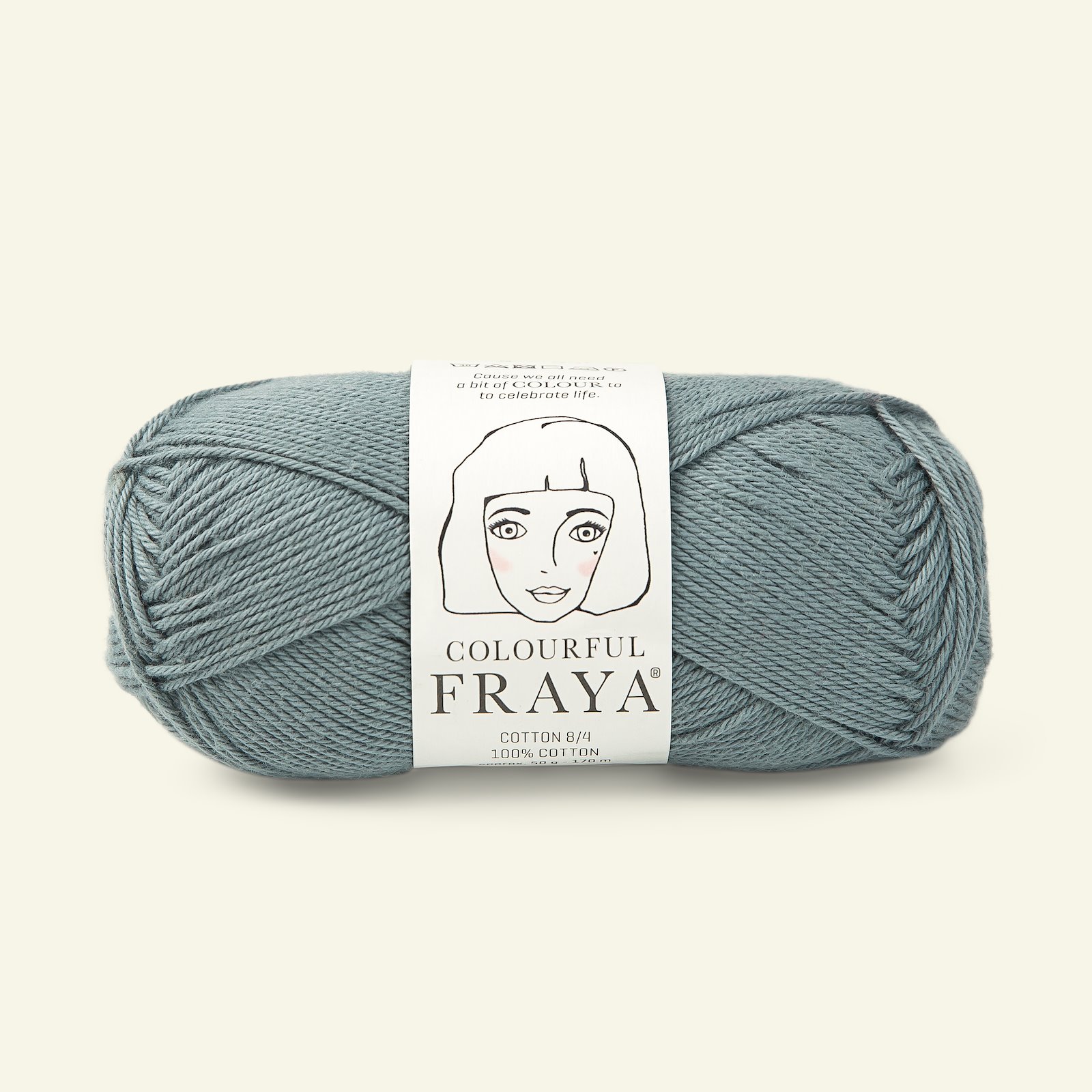 FRAYA, 100% cotton 8/4  yarn  "Colourful", antique blue 90060022_pack
