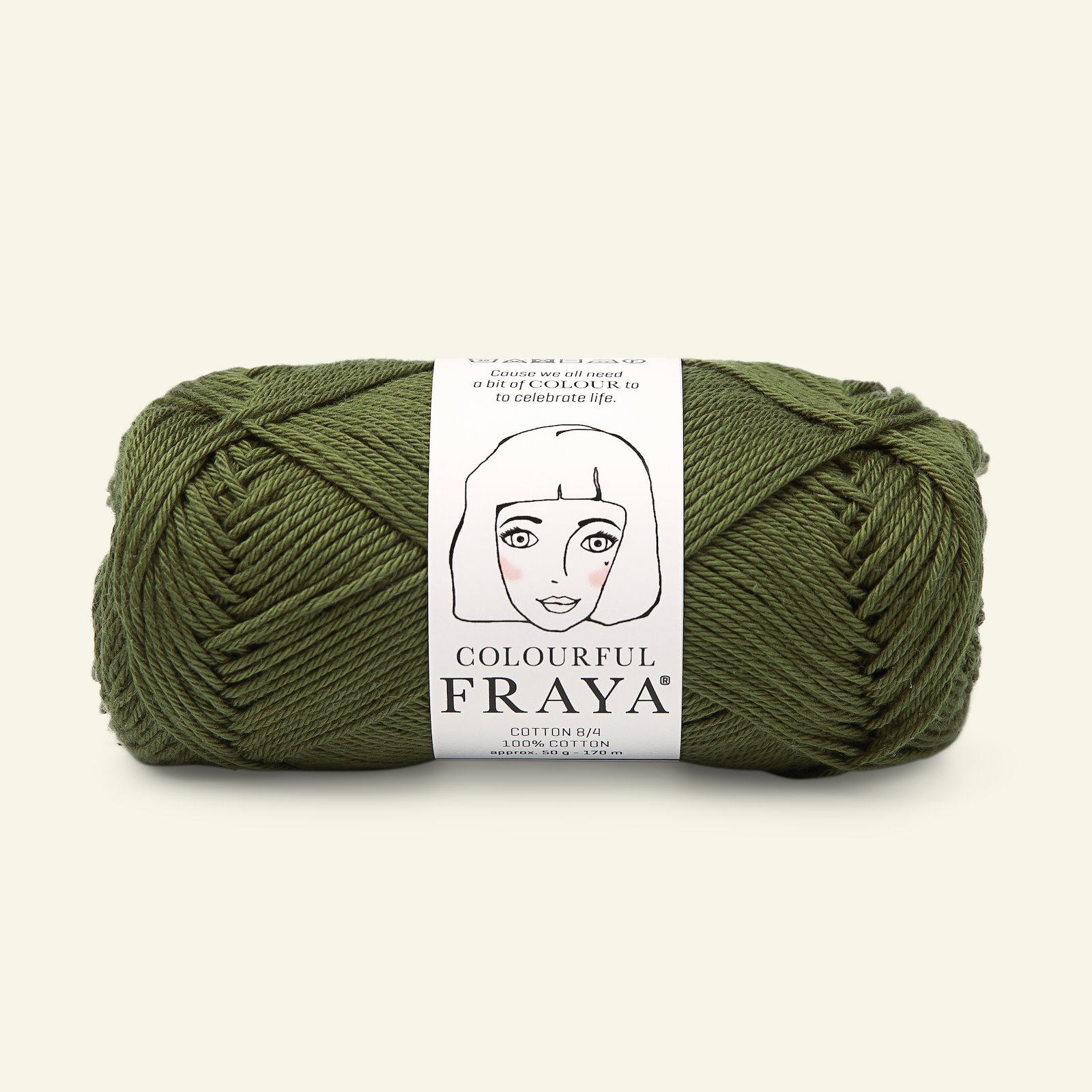 FRAYA, 100% cotton 8/4  yarn  "Colourful", army 90060087_pack