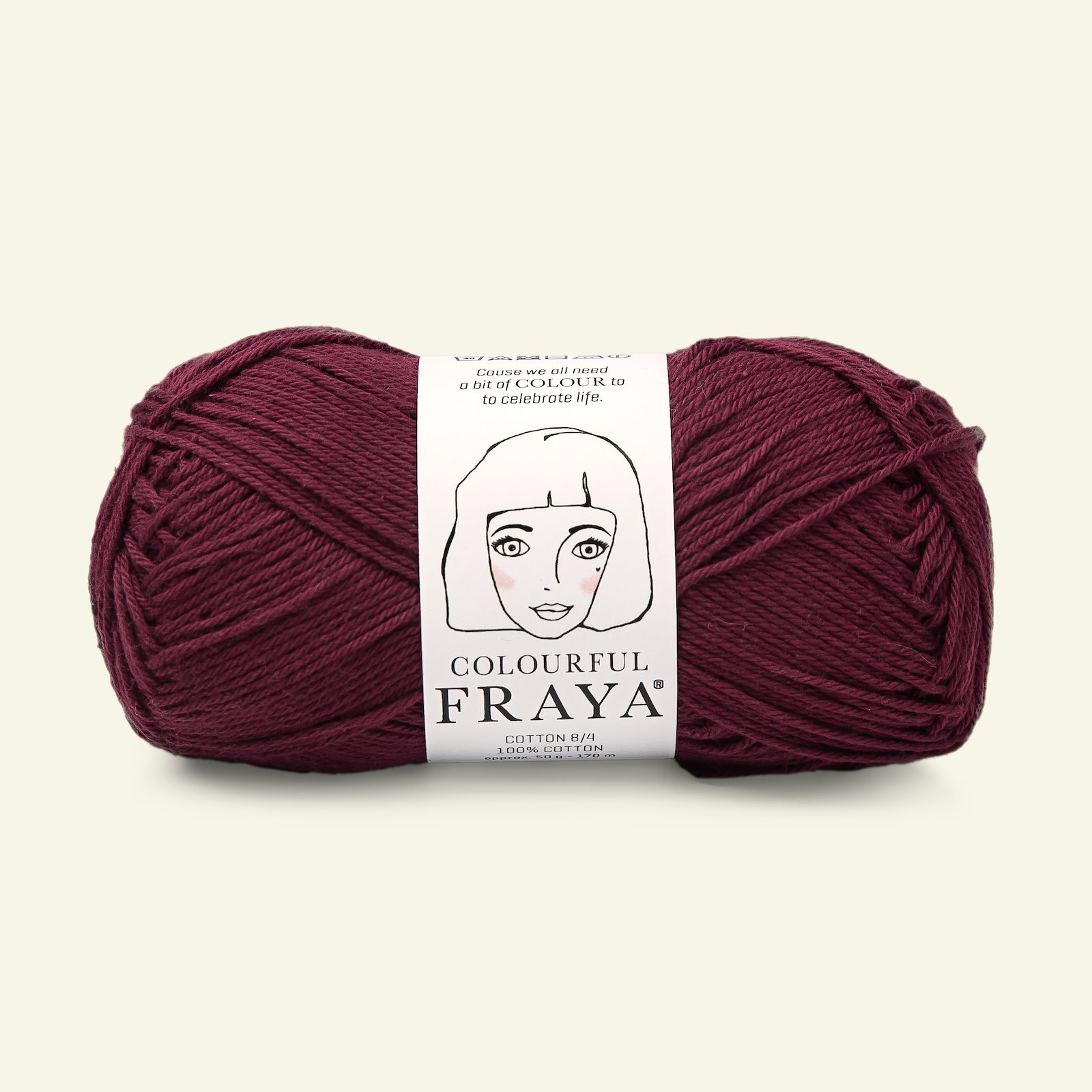 FRAYA, 100% cotton 8/4  yarn  "Colourful", bordeaux 90060054_pack