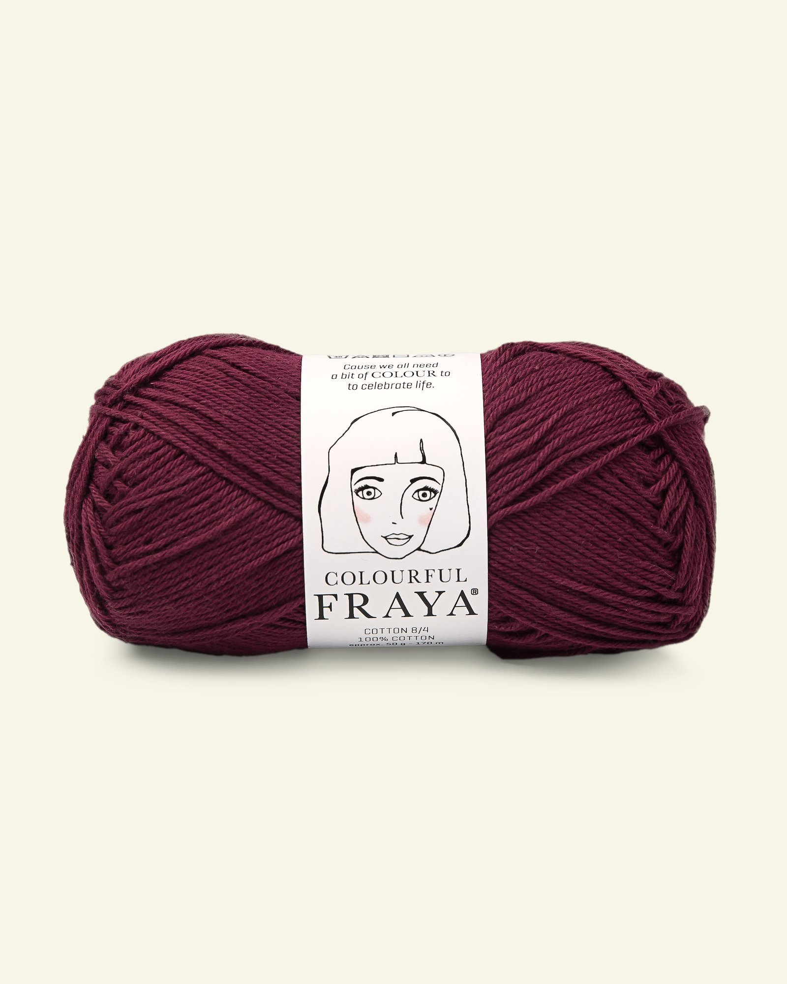 FRAYA, 100% cotton 8/4  yarn  "Colourful", bordeaux 90060054_pack