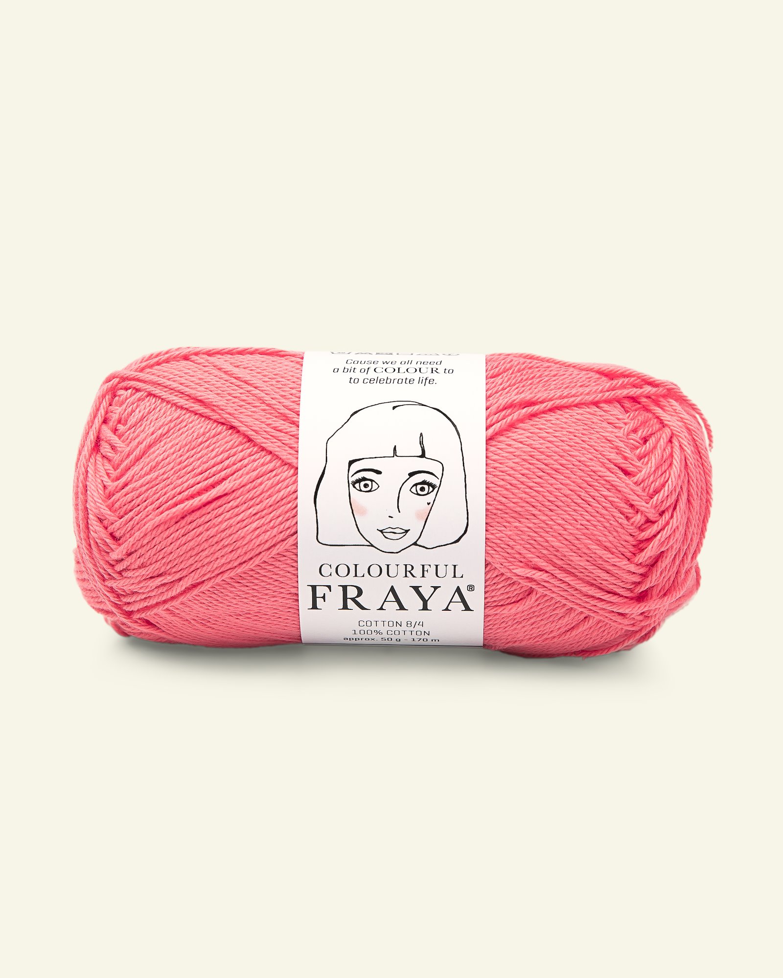 FRAYA, 100% cotton 8/4  yarn  "Colourful", coral 90060060_pack