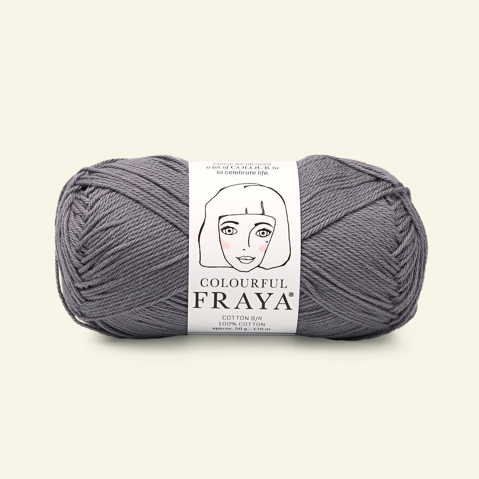 FRAYA, 100% cotton 8/4  yarn  "Colourful", grey/blue 90060041_pack