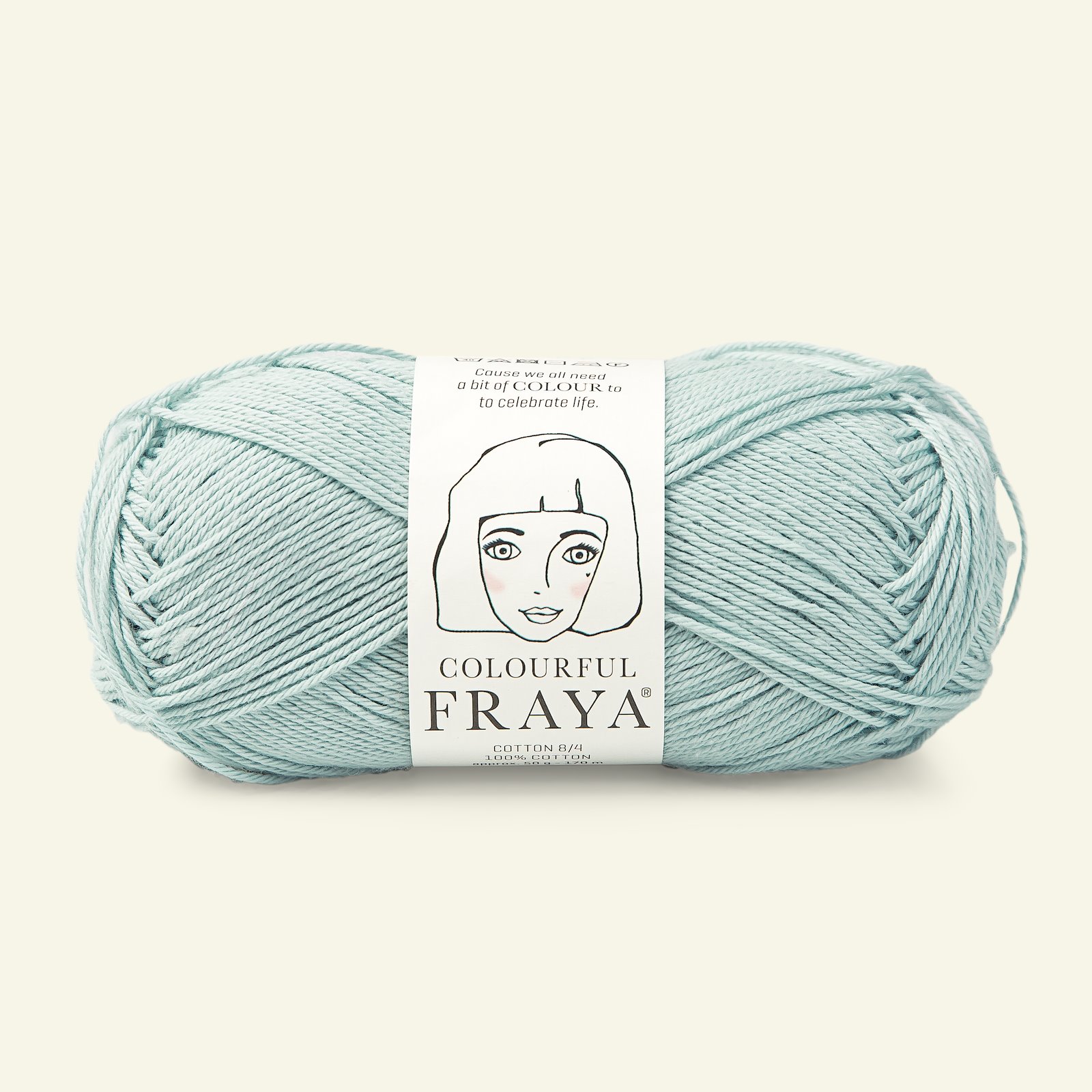 FRAYA, 100% cotton 8/4  yarn  "Colourful", light aqua 90060034_pack