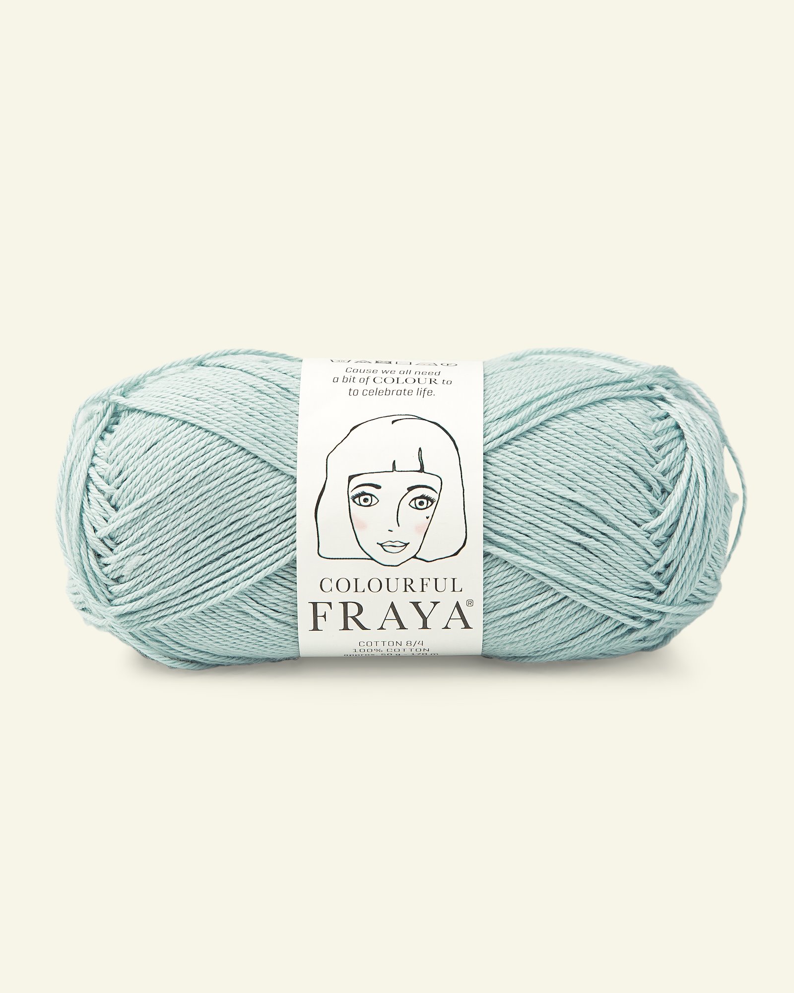 FRAYA, 100% cotton 8/4  yarn  "Colourful", light aqua 90060034_pack