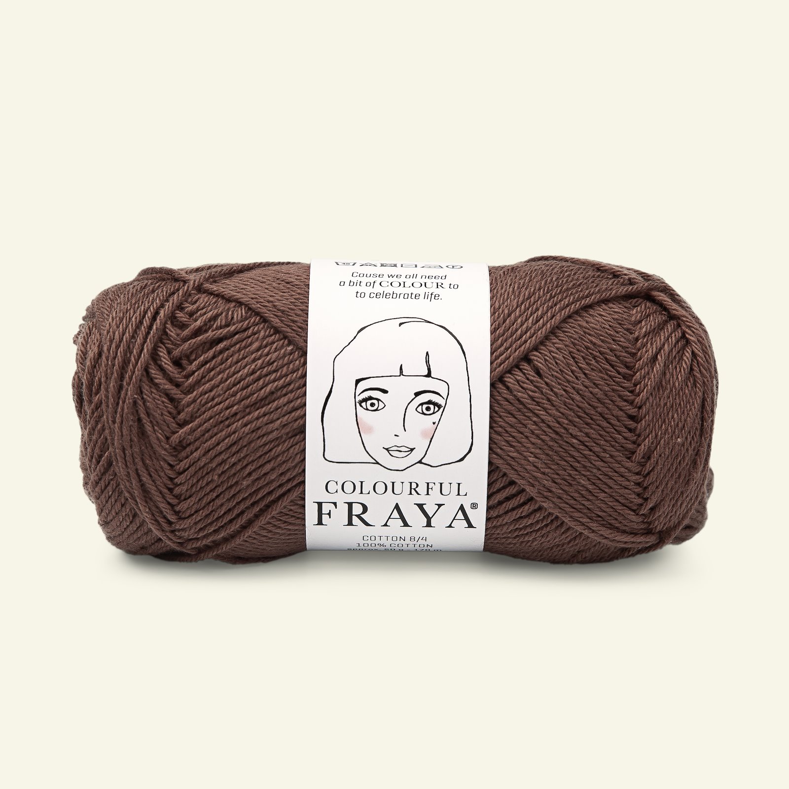 FRAYA, 100% cotton 8/4  yarn  "Colourful", light brown 90060037_pack