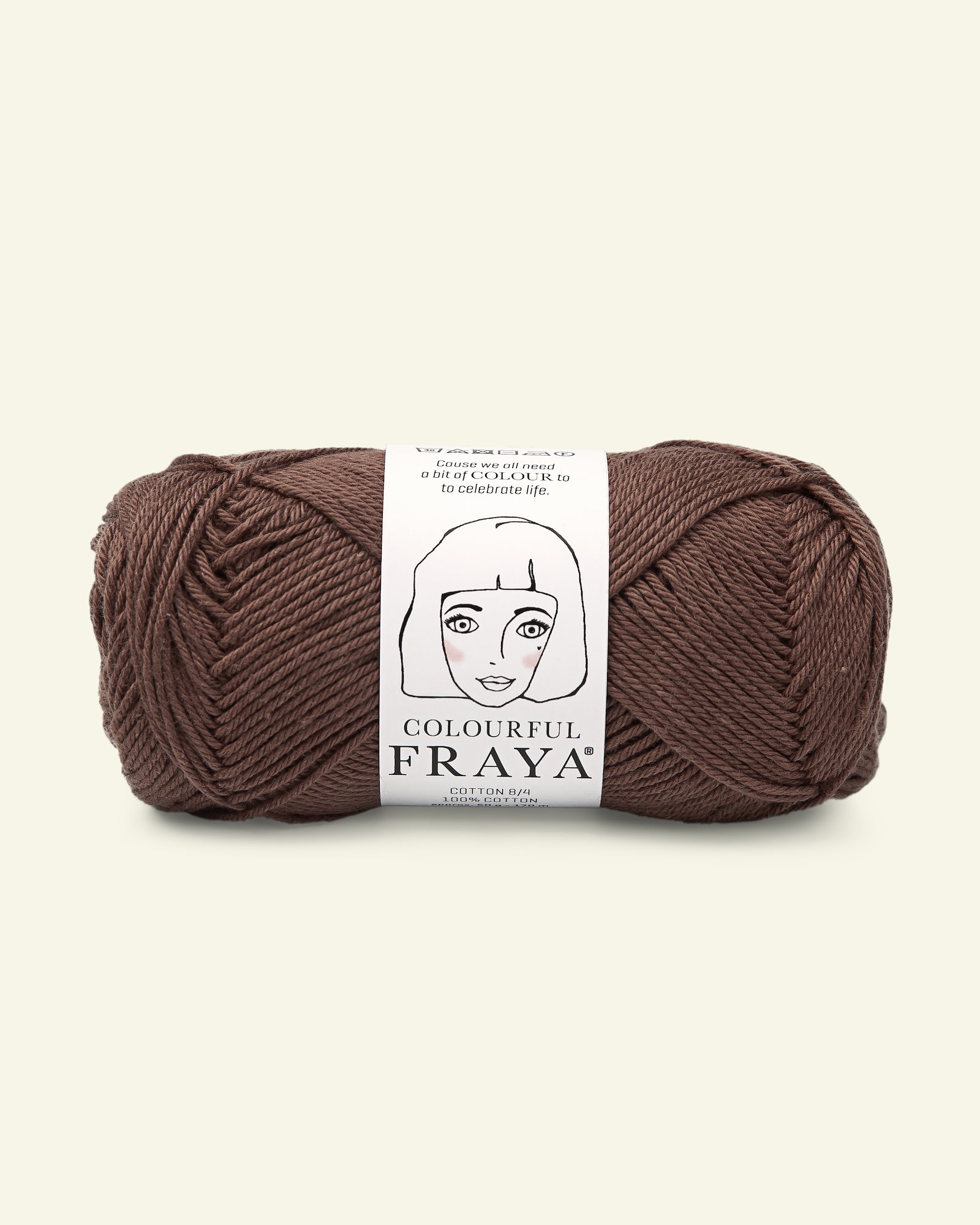 FRAYA, 100% cotton 8/4  yarn  "Colourful", light brown 90060037_pack