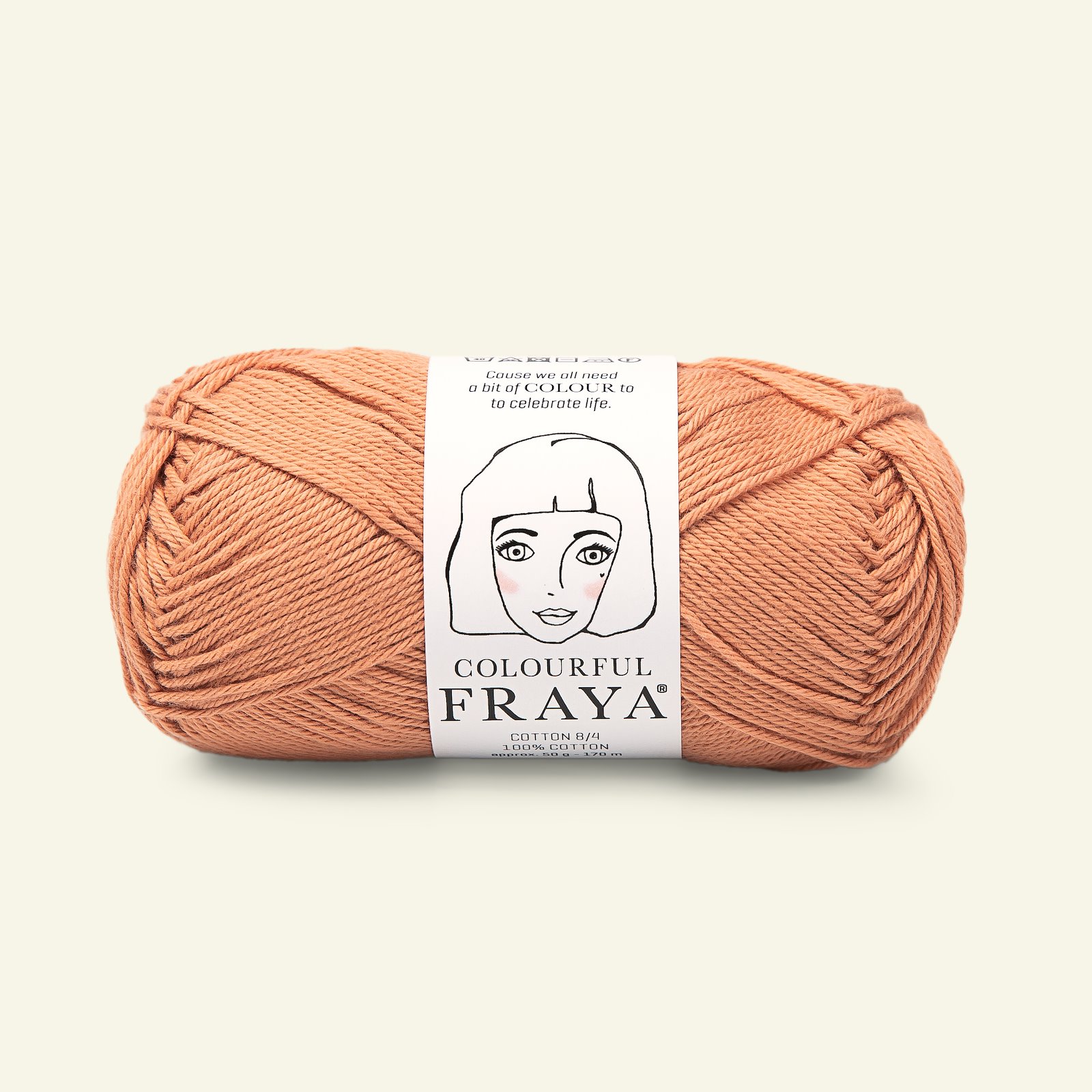 FRAYA, 100% cotton 8/4  yarn  "Colourful", light terracotta 90060061_pack