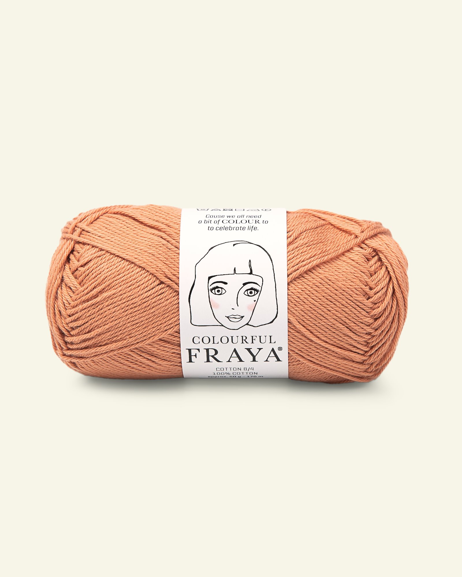 FRAYA, 100% cotton 8/4  yarn  "Colourful", light terracotta 90060061_pack