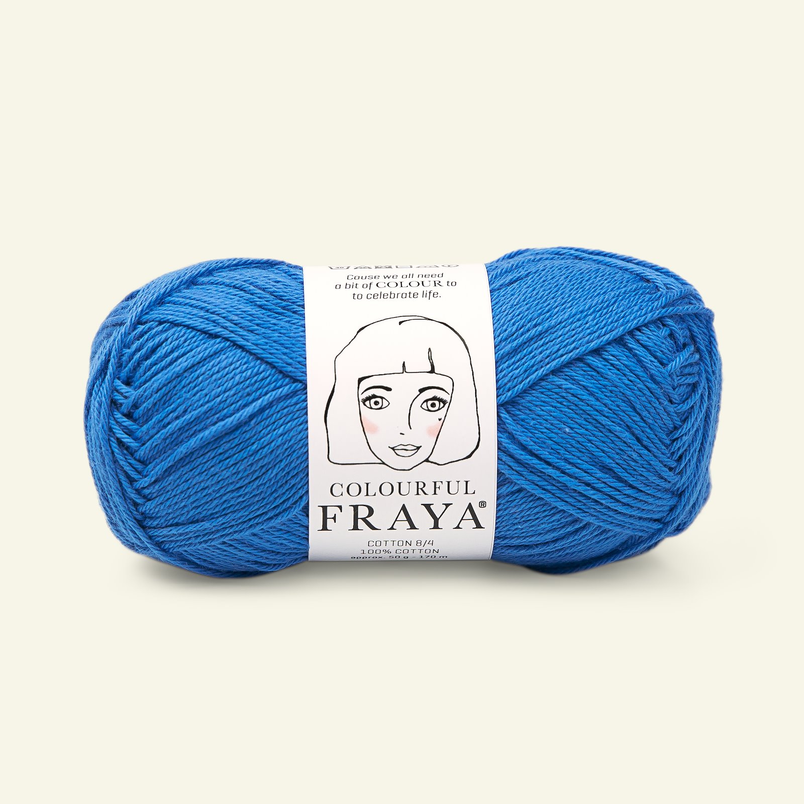 FRAYA, 100% cotton 8/4  yarn  "Colourful", medium blue 90060020_pack