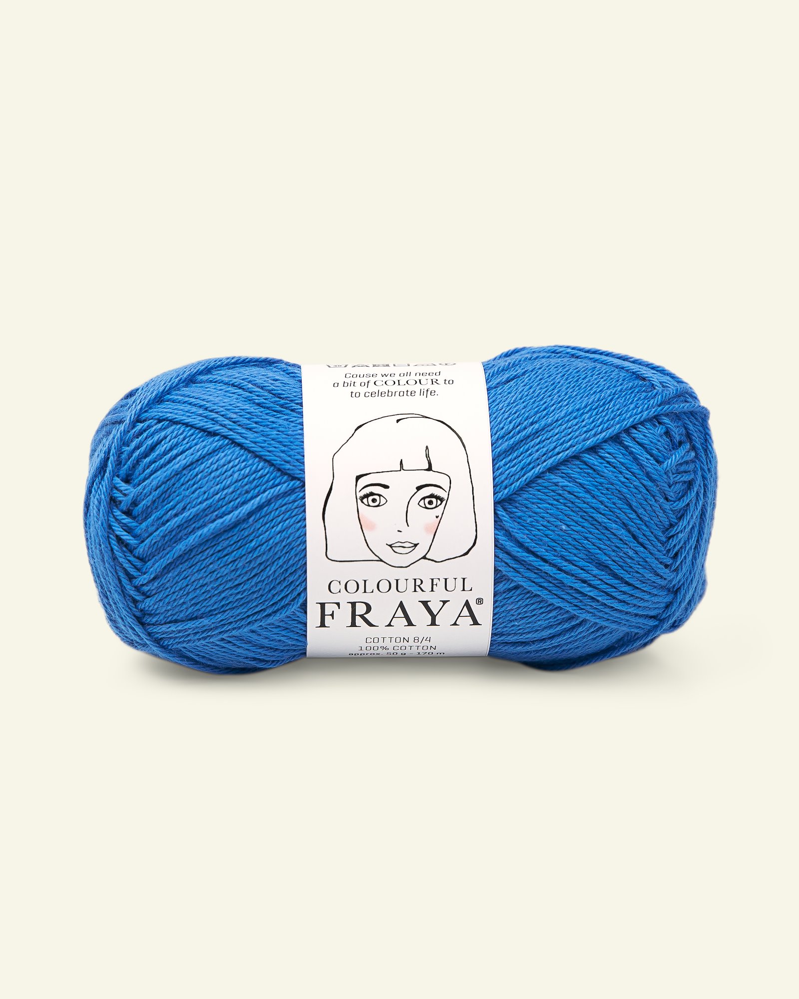 FRAYA, 100% cotton 8/4  yarn  "Colourful", medium blue 90060020_pack