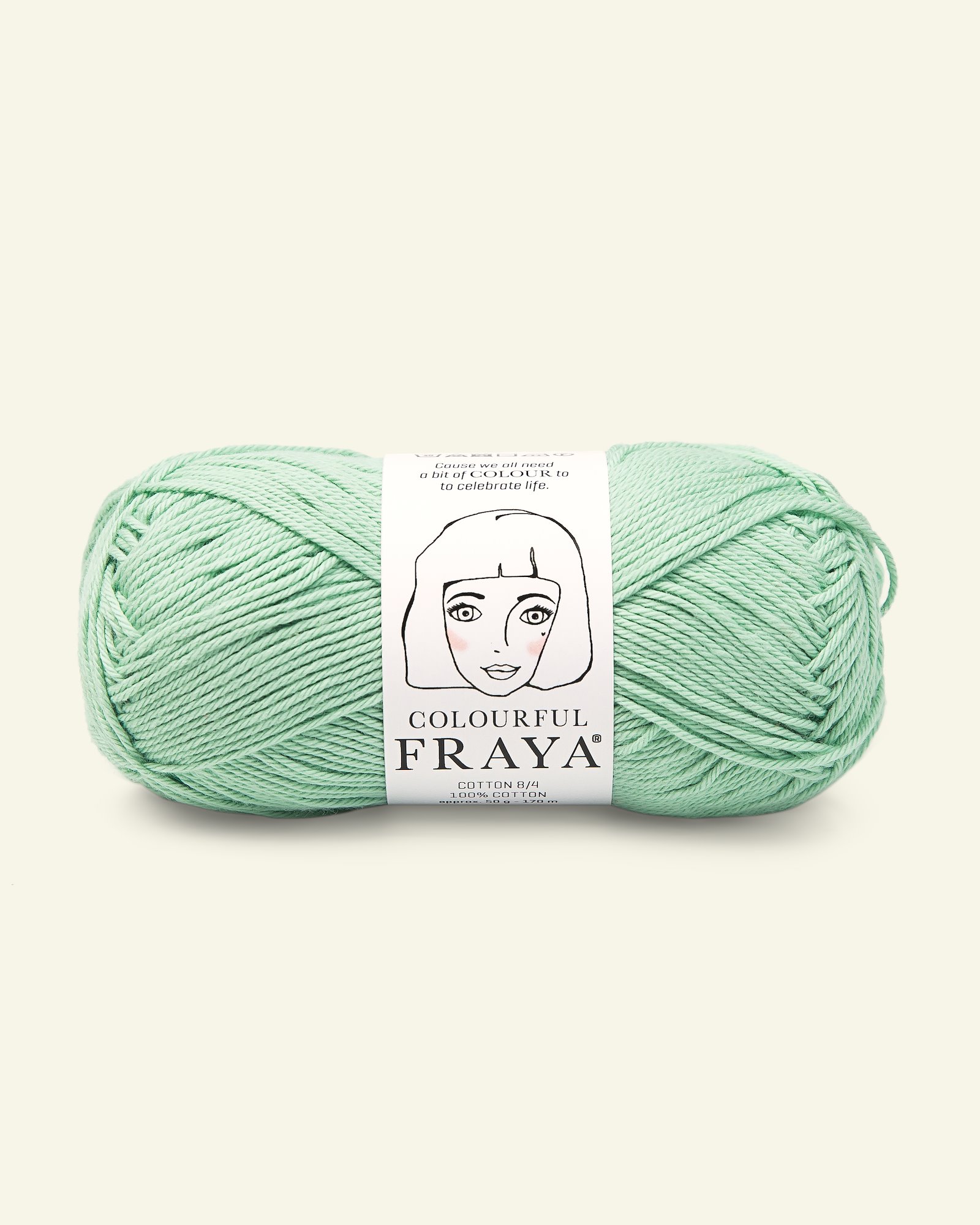 FRAYA, 100% cotton 8/4  yarn  "Colourful", mint 90060092_pack