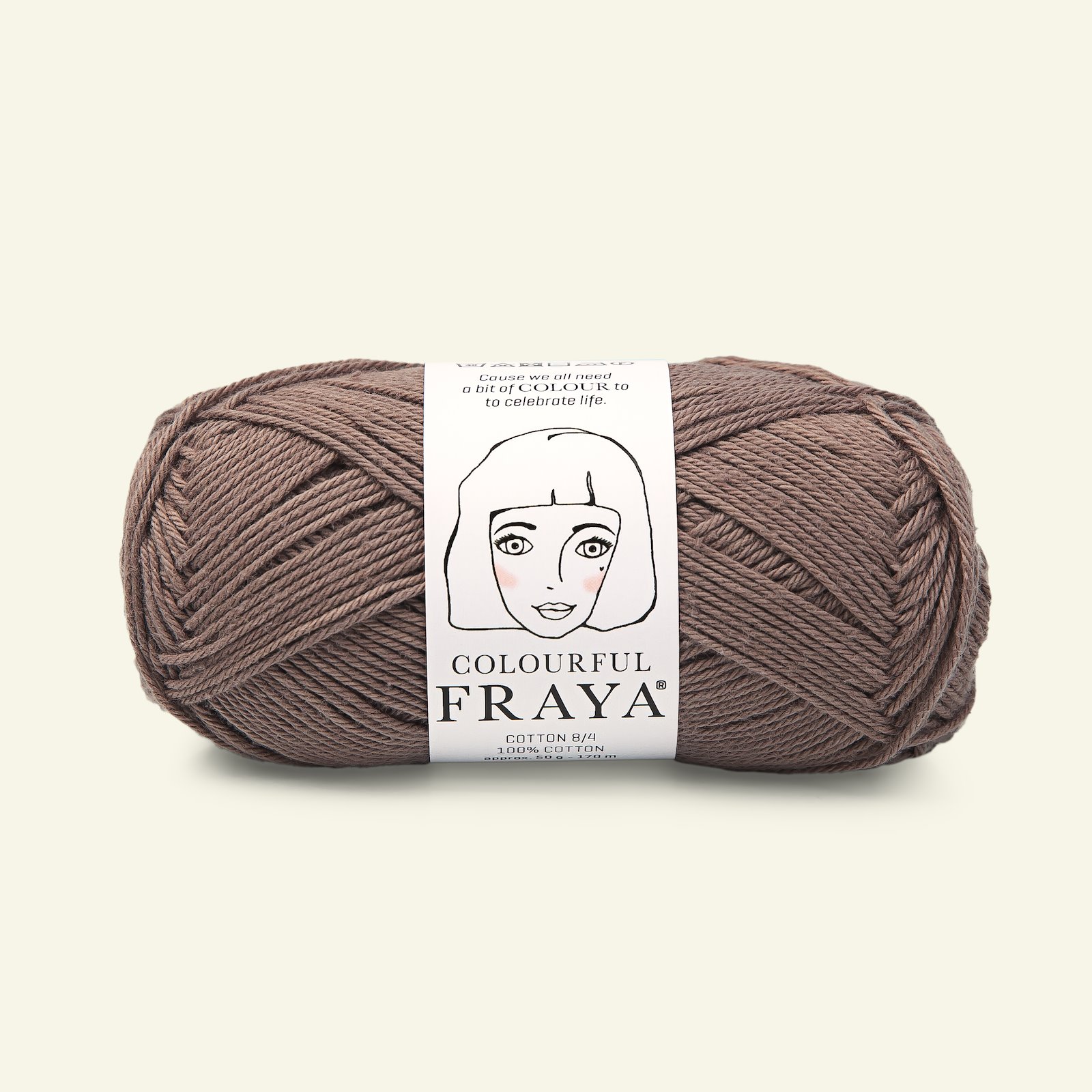 FRAYA, 100% cotton 8/4  yarn  "Colourful", mocca 90060031_pack