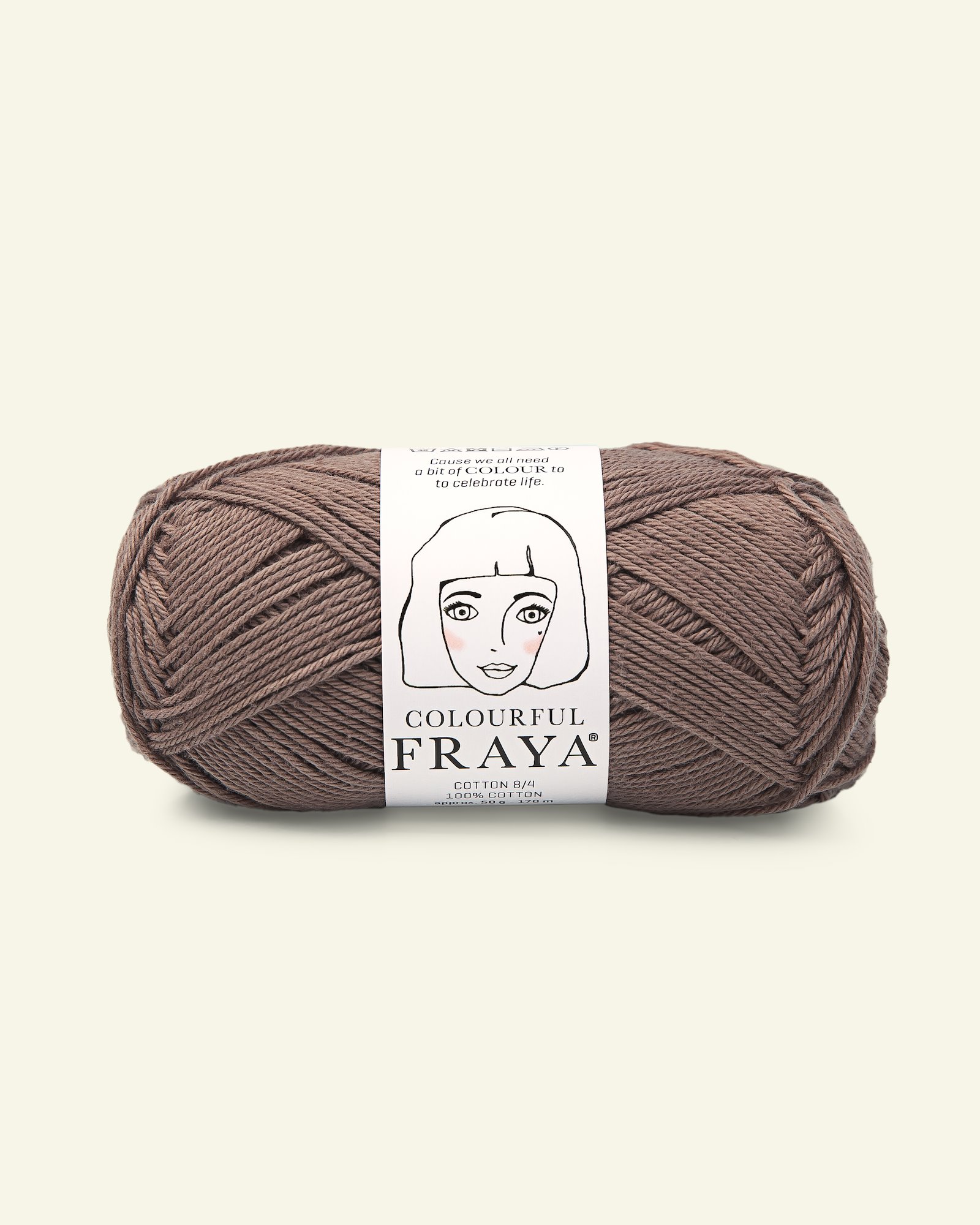 FRAYA, 100% cotton 8/4  yarn  "Colourful", mocca 90060031_pack