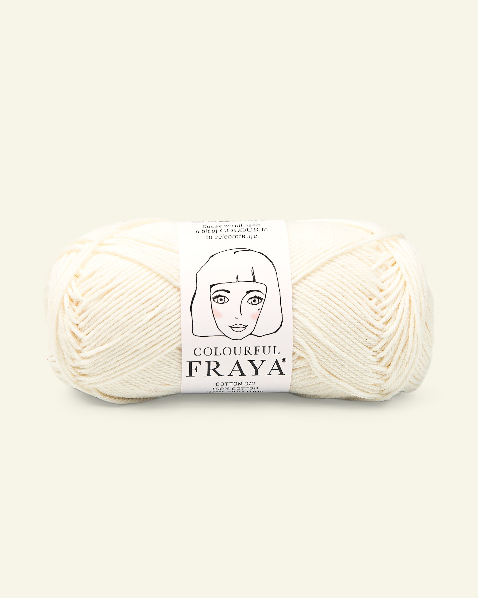 FRAYA, 100% cotton 8/4  yarn  "Colourful", nature 90060002_pack