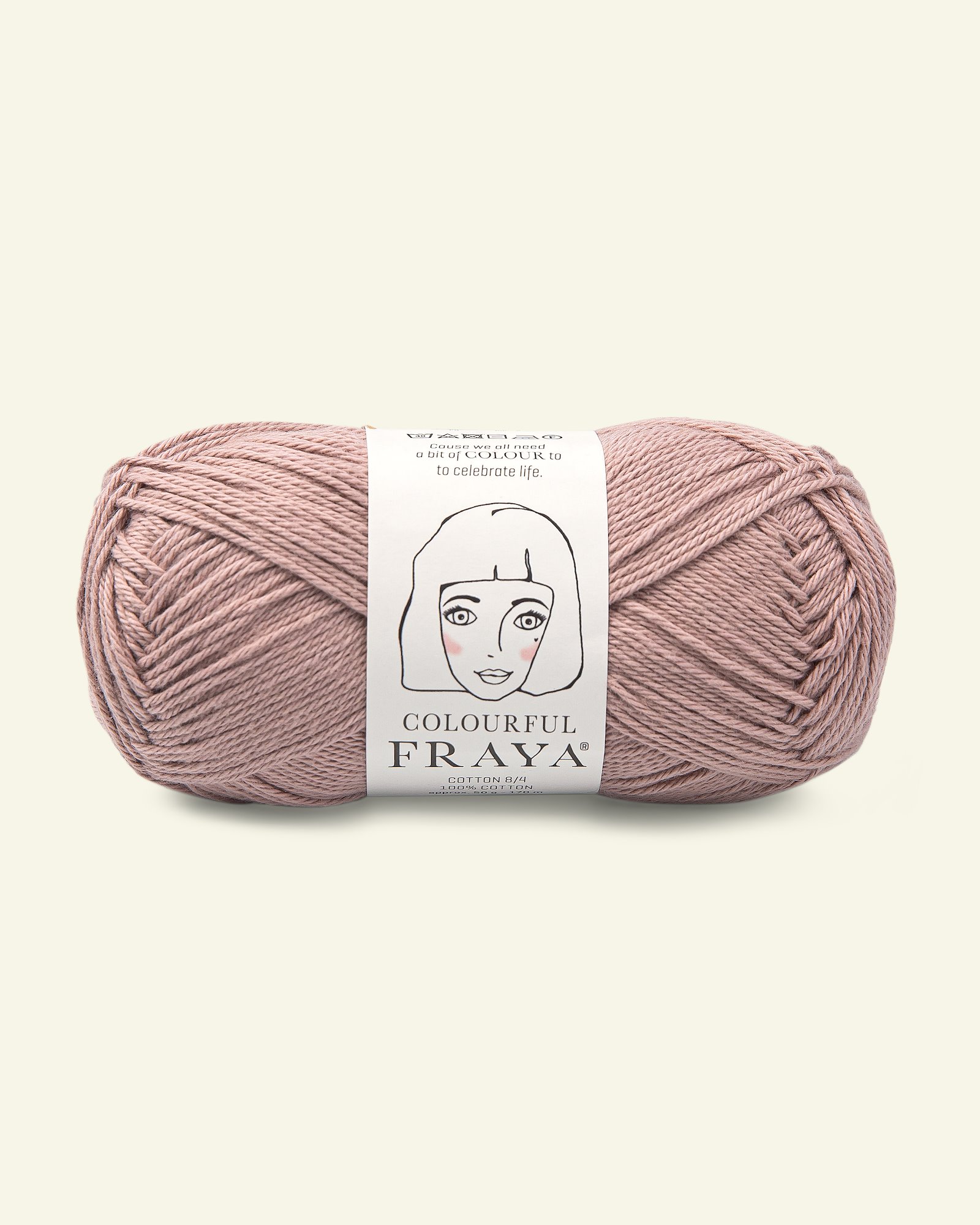 FRAYA, 100% cotton 8/4  yarn  "Colourful", old rose 90060008_pack