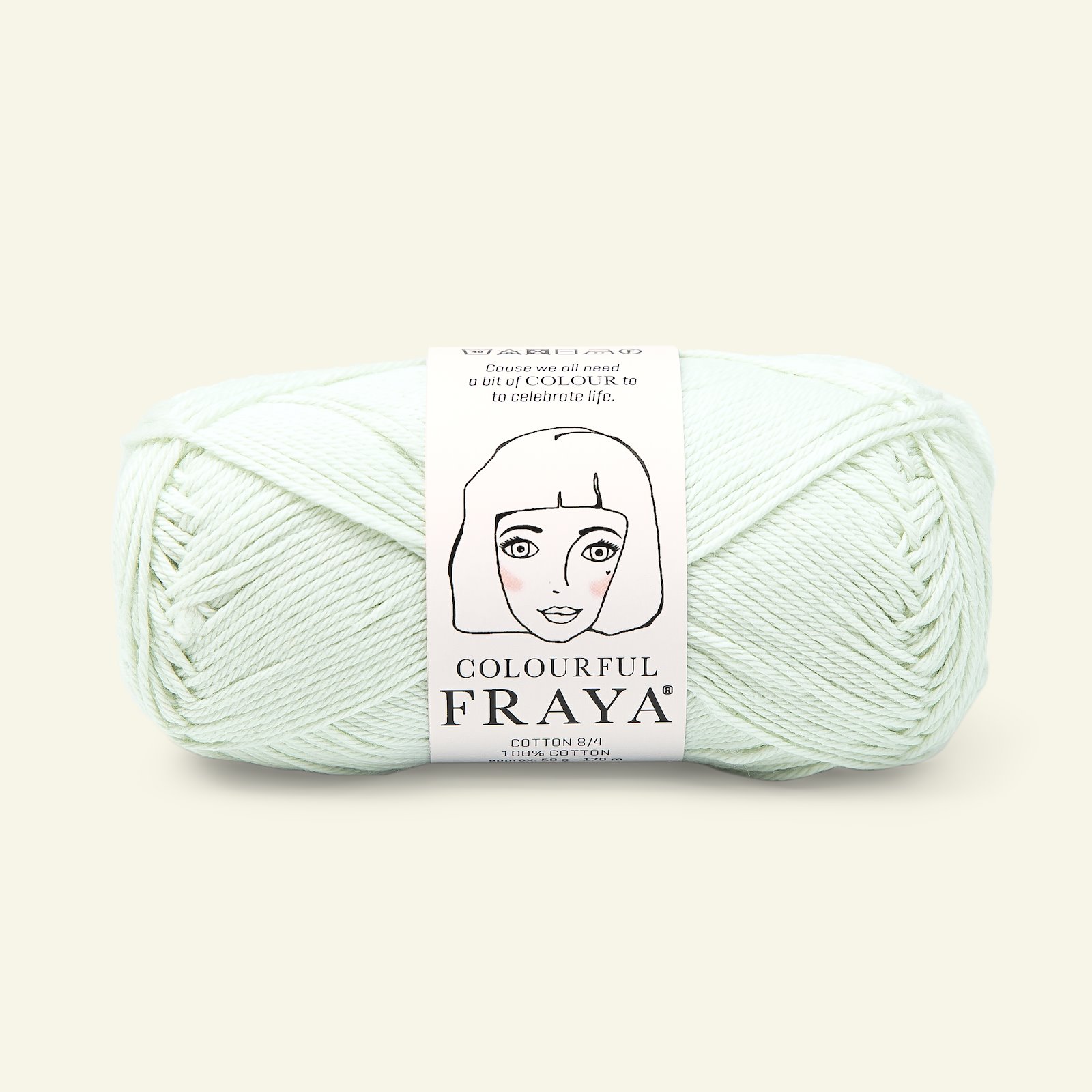 FRAYA, 100% cotton 8/4  yarn  "Colourful", pale green 90060086_pack