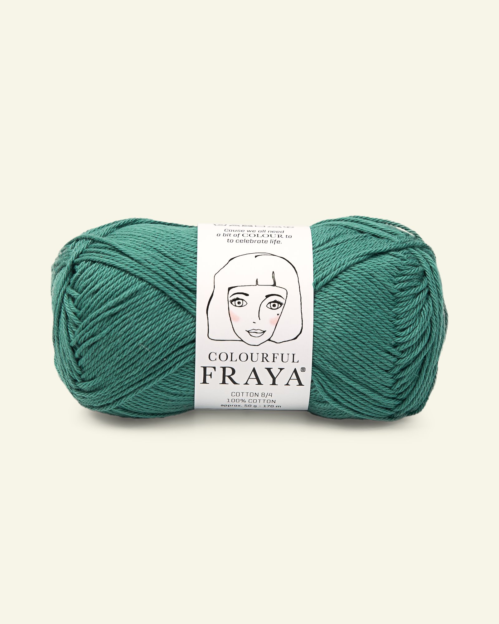 FRAYA, 100% cotton 8/4  yarn  "Colourful", petrol 90060029_pack