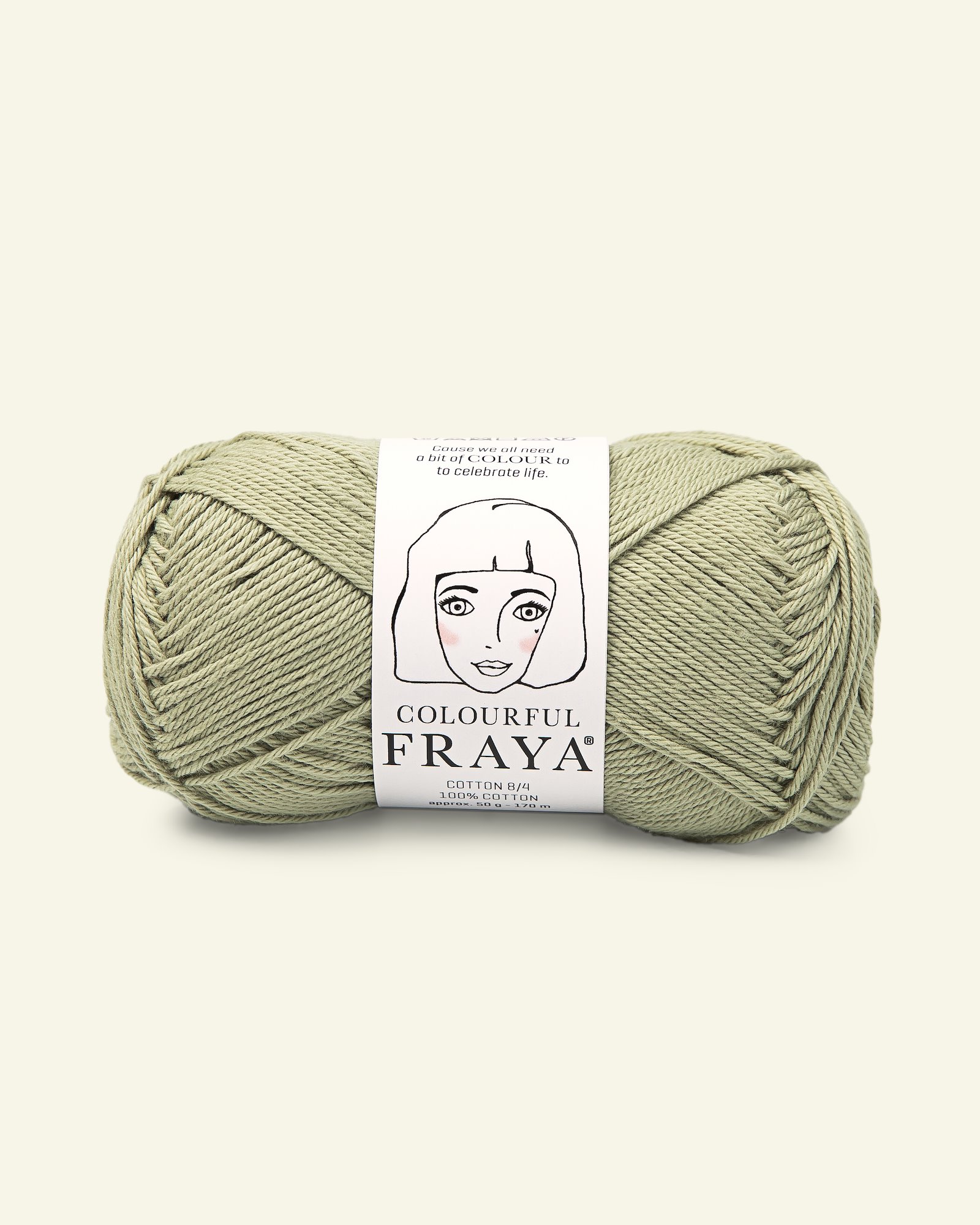 FRAYA, 100% cotton 8/4  yarn  "Colourful", pistacie 90060074_pack