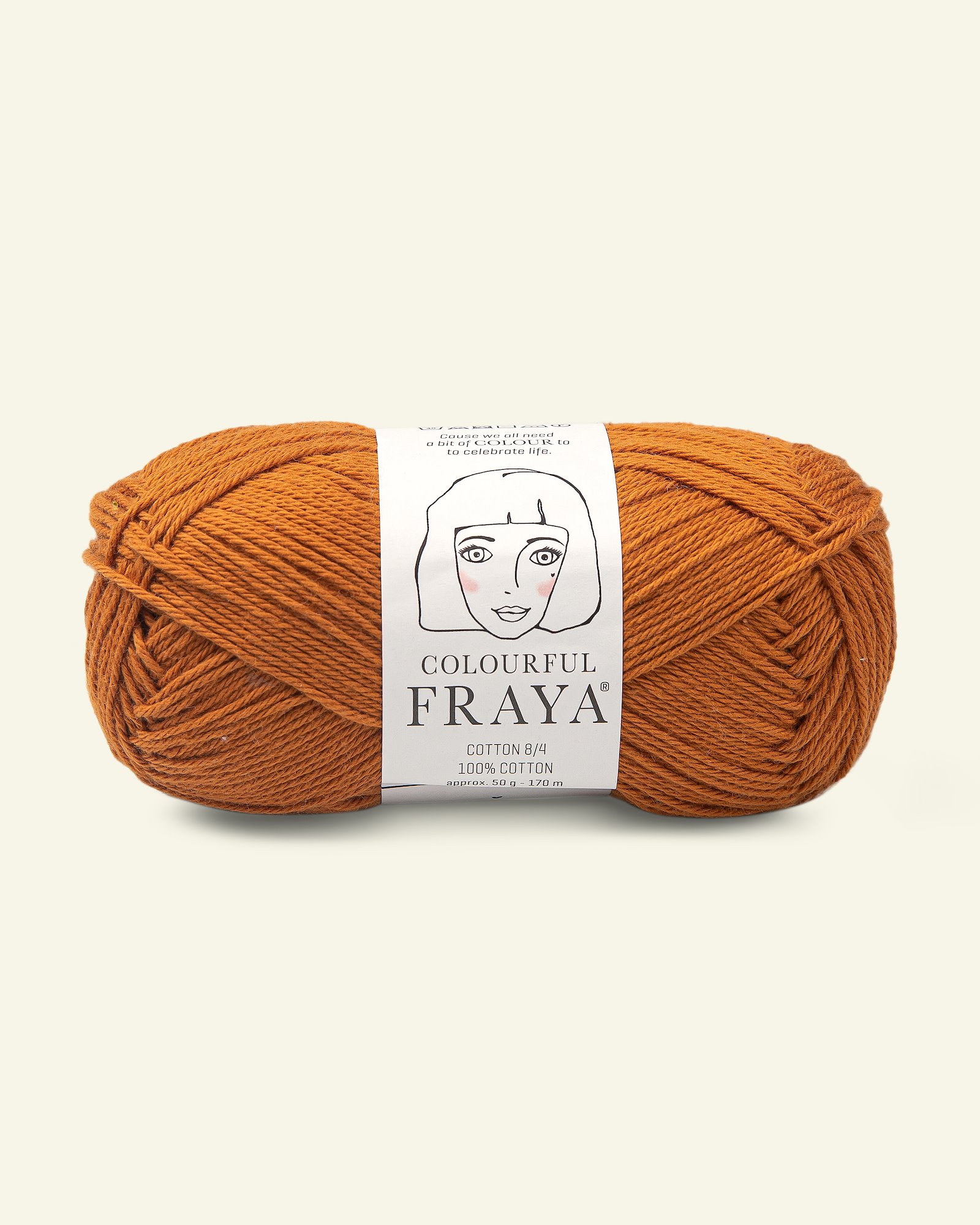 FRAYA, 100% cotton 8/4  yarn  "Colourful", pumpkin 90060009_pack