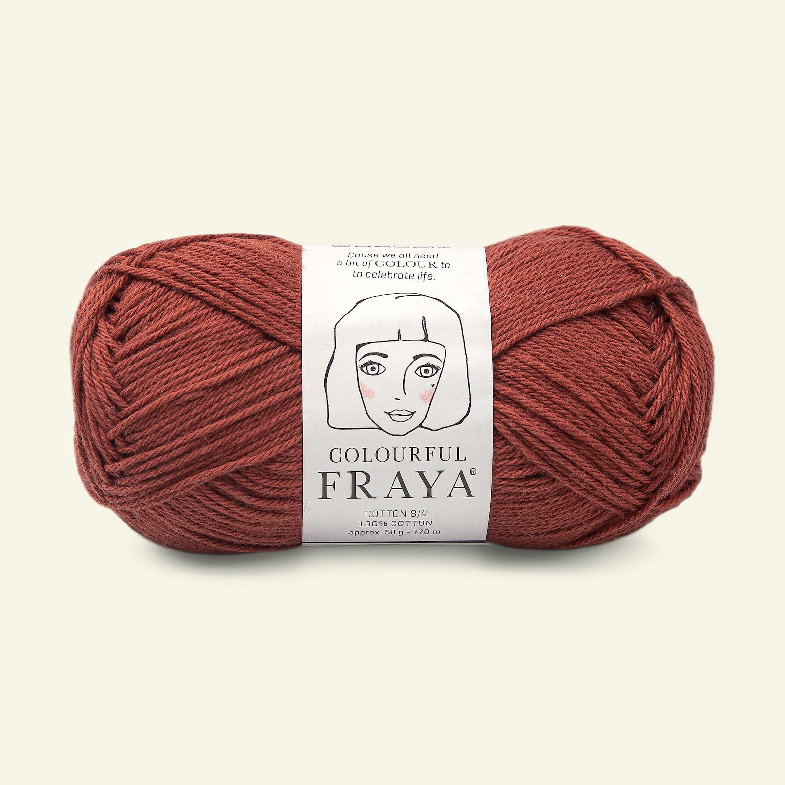 FRAYA, 100% cotton 8/4  yarn  "Colourful", rust 90060014_pack