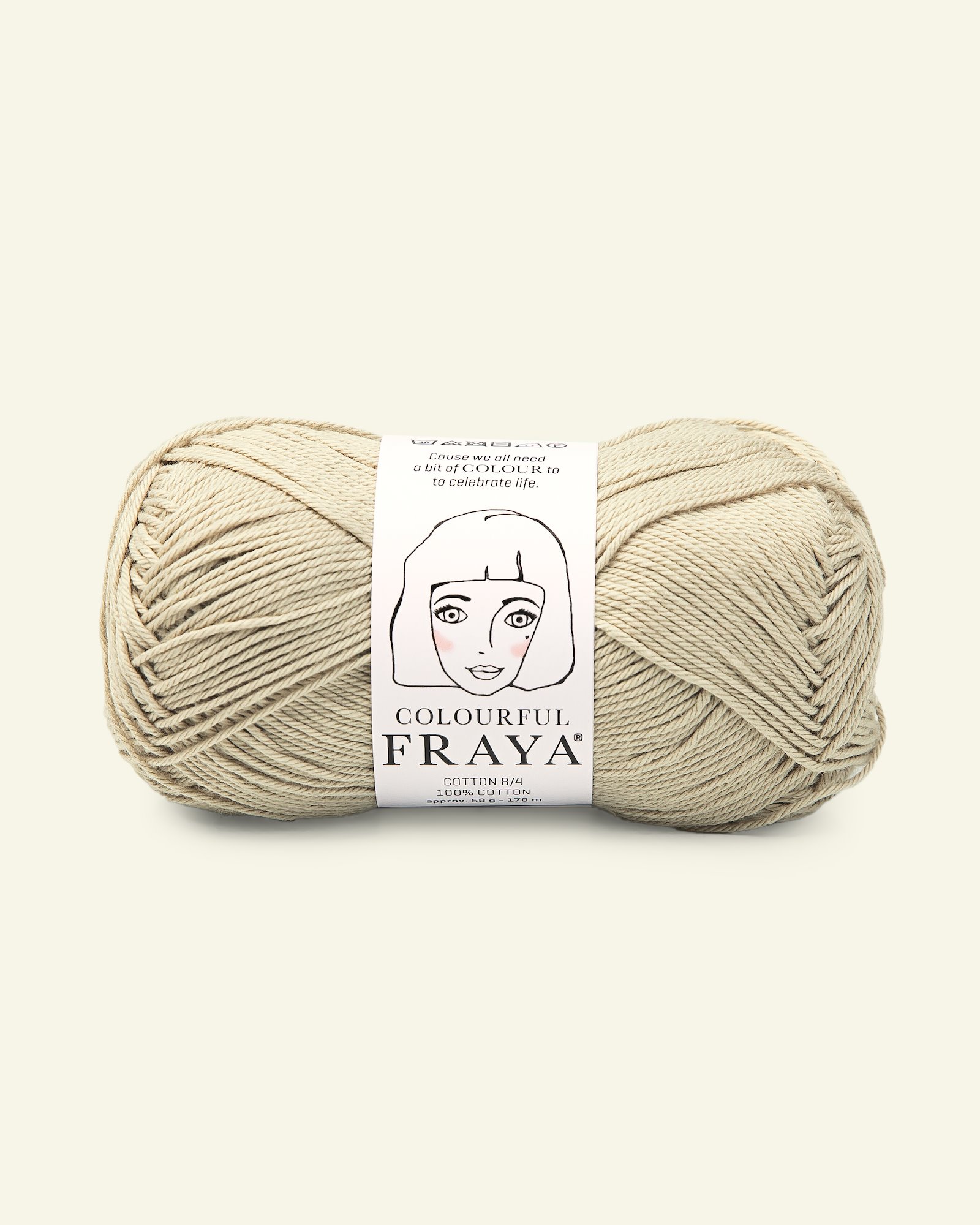 FRAYA, 100% cotton 8/4  yarn  "Colourful", sand 90060038_pack