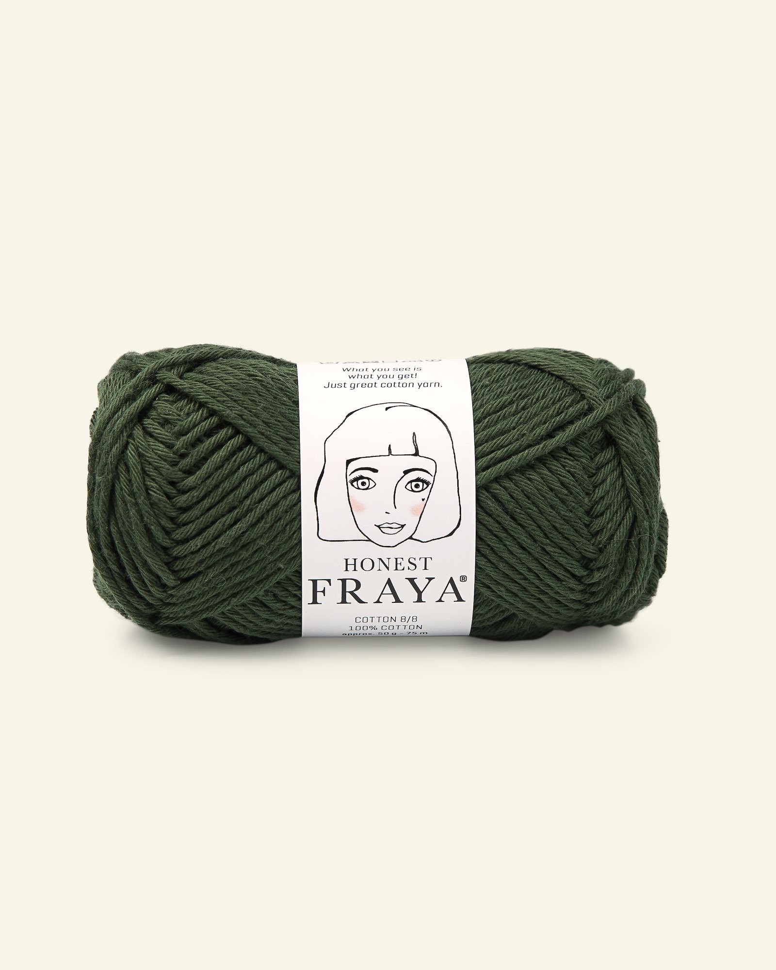 FRAYA, 100% cotton 8/8 yarn "Honest", army green 90061087_pack