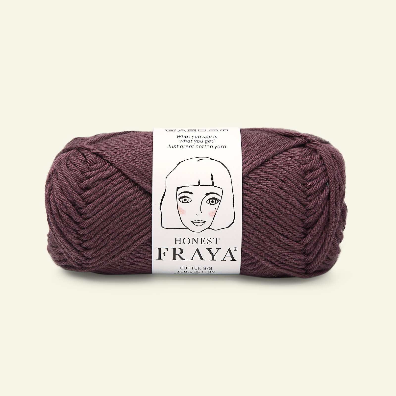 FRAYA, 100% cotton 8/8 yarn "Honest", aubergine 90061031_pack