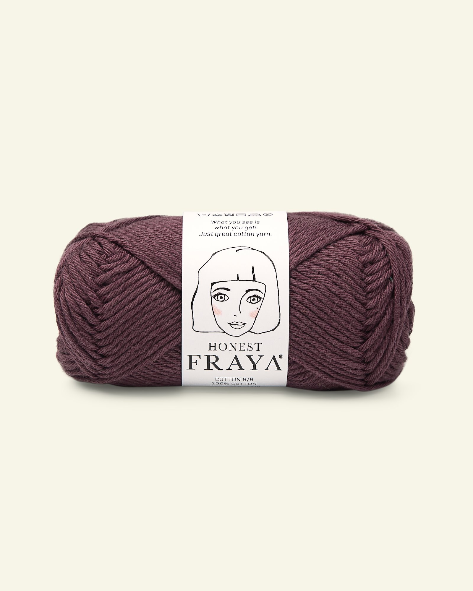 FRAYA, 100% cotton 8/8 yarn "Honest", aubergine 90061031_pack