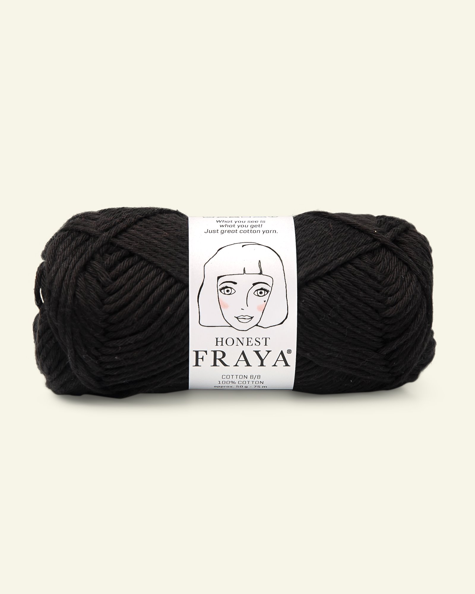 FRAYA, 100% cotton 8/8 yarn "Honest", black 90061043_pack
