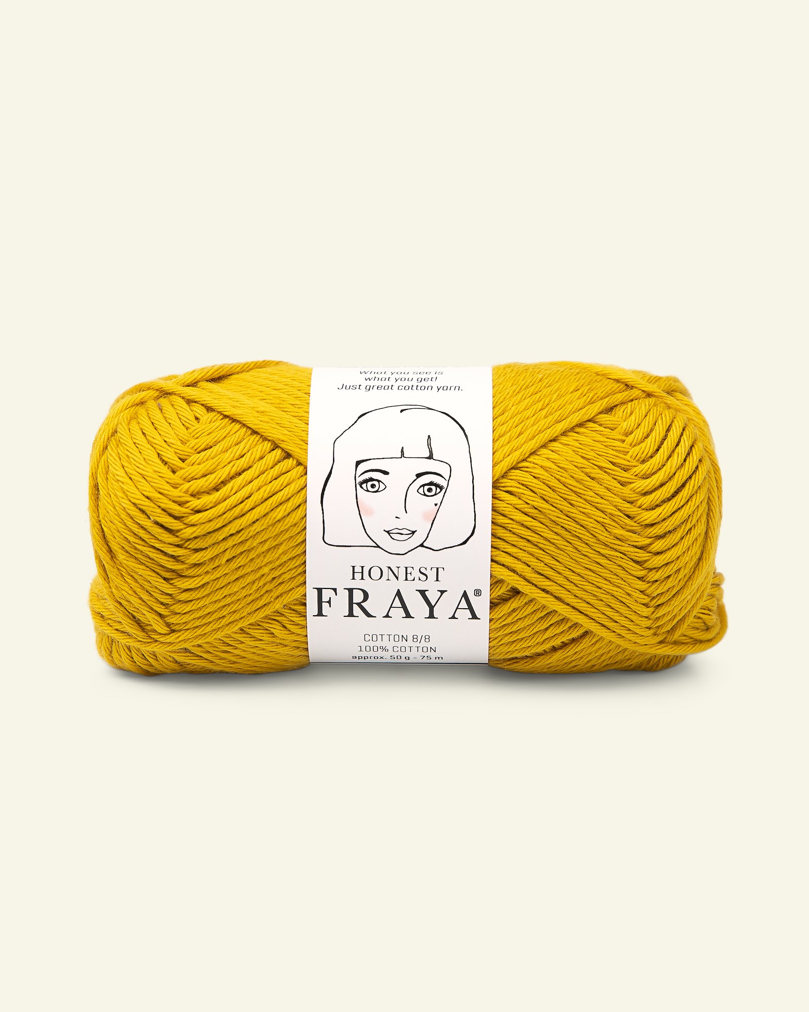 FRAYA, 100% cotton 8/8 yarn "Honest", curry 90061035_pack
