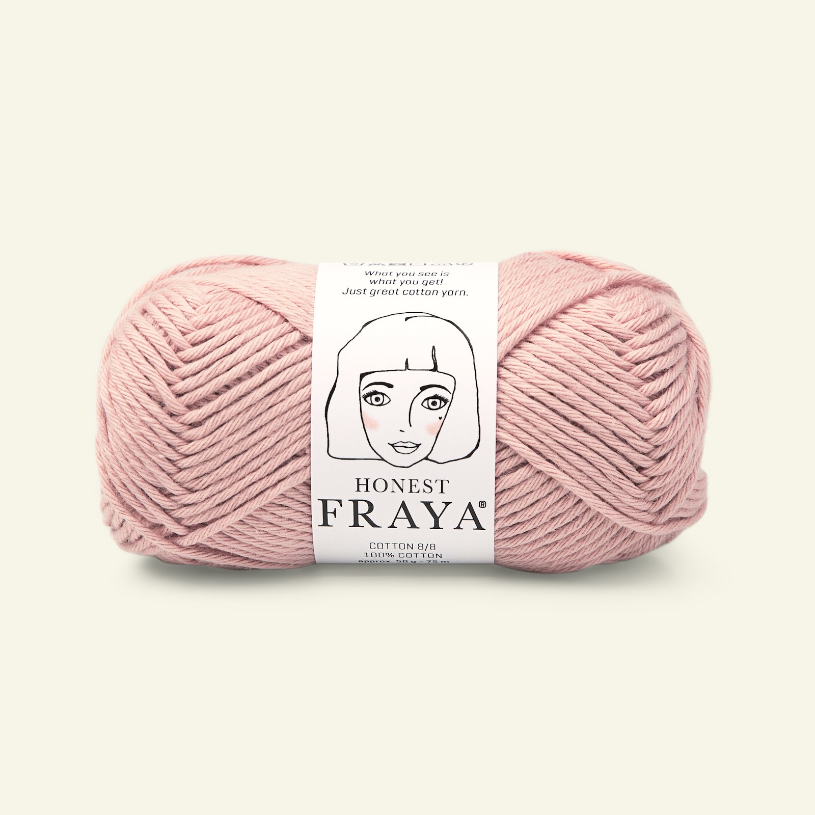 FRAYA, 100% cotton 8/8 yarn "Honest", dusty rose 90061089_pack