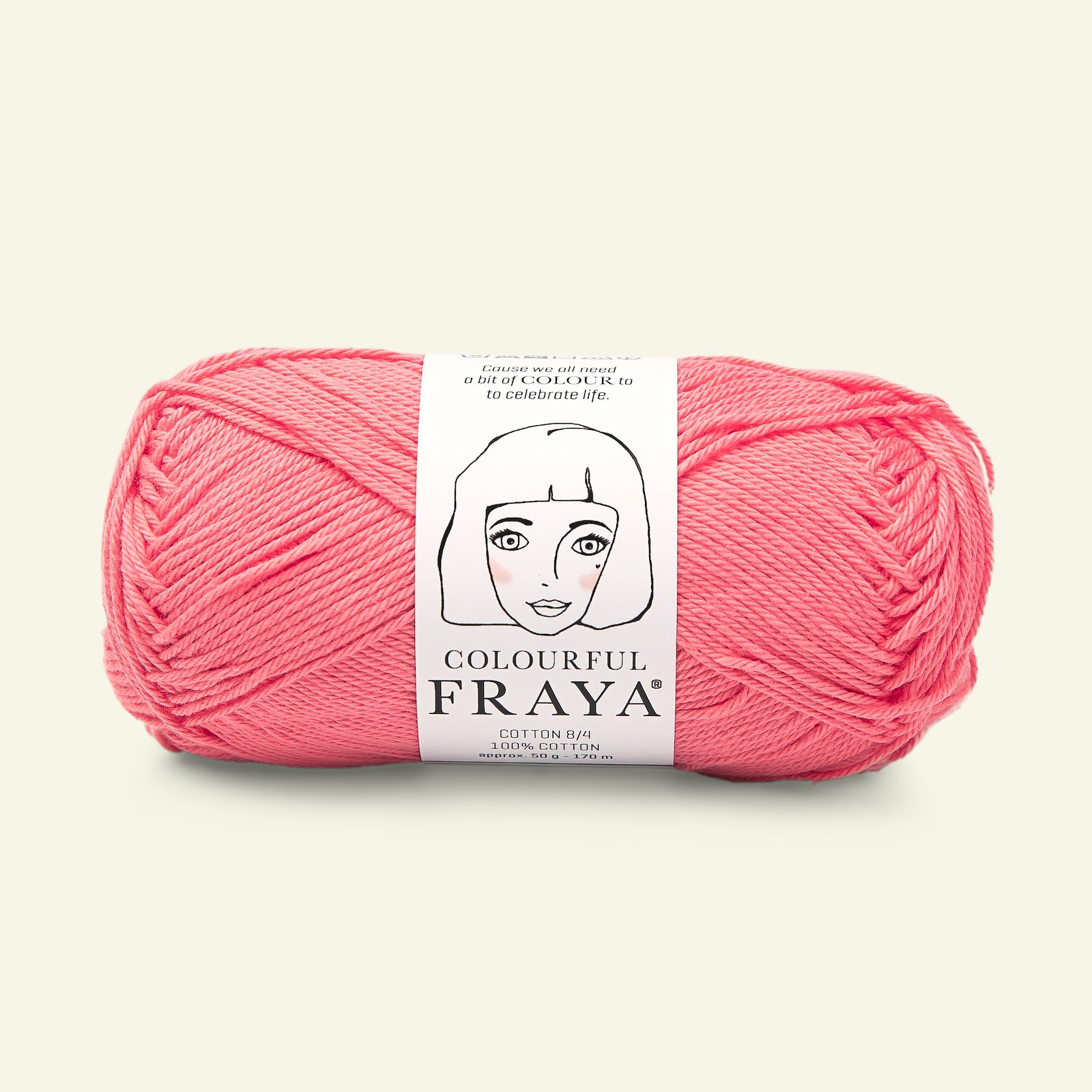 FRAYA, 100% cotton yarn "Colourful", coral 90060060_pack